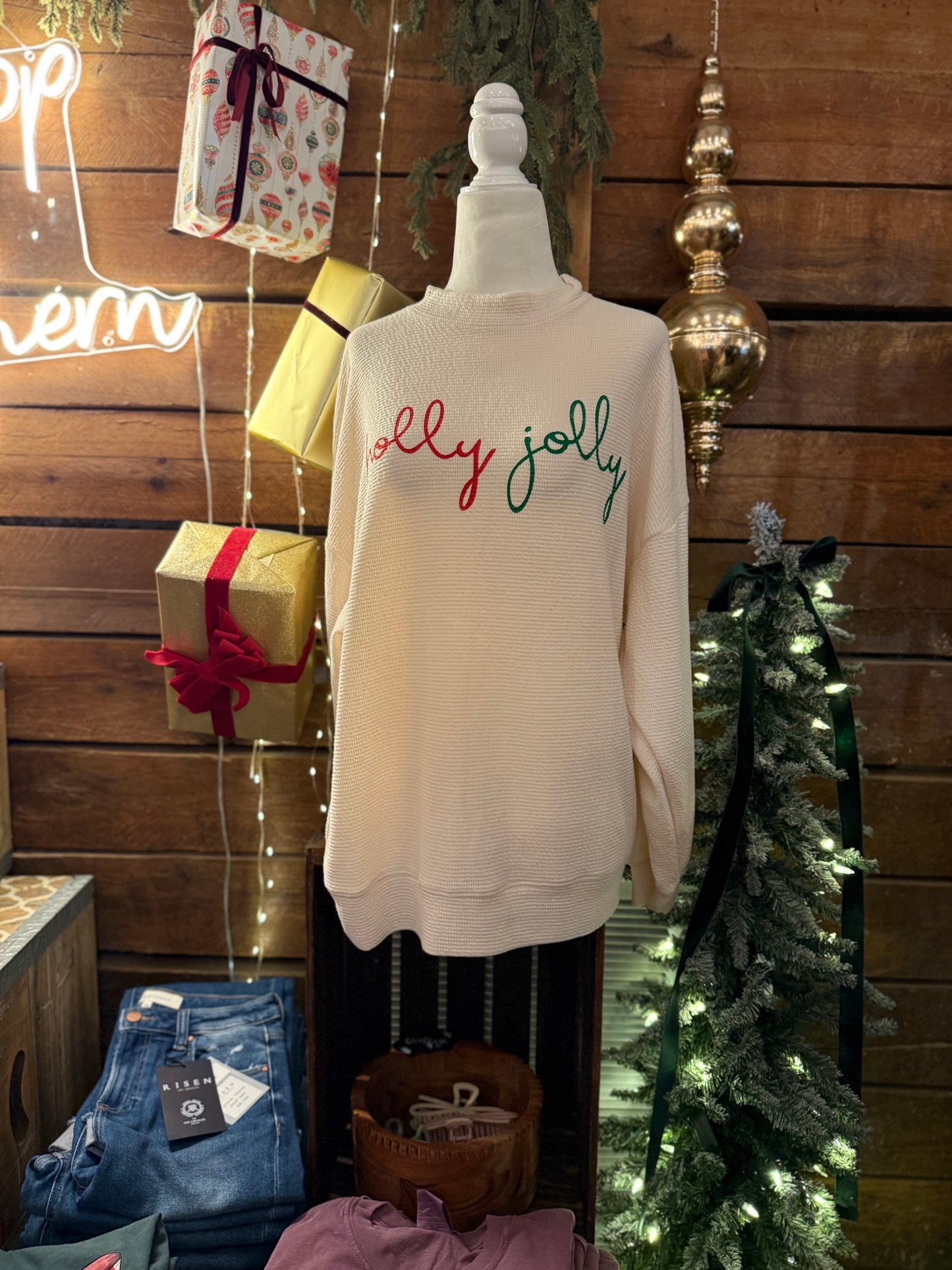 Cream Holly Jolly Cloud Knit