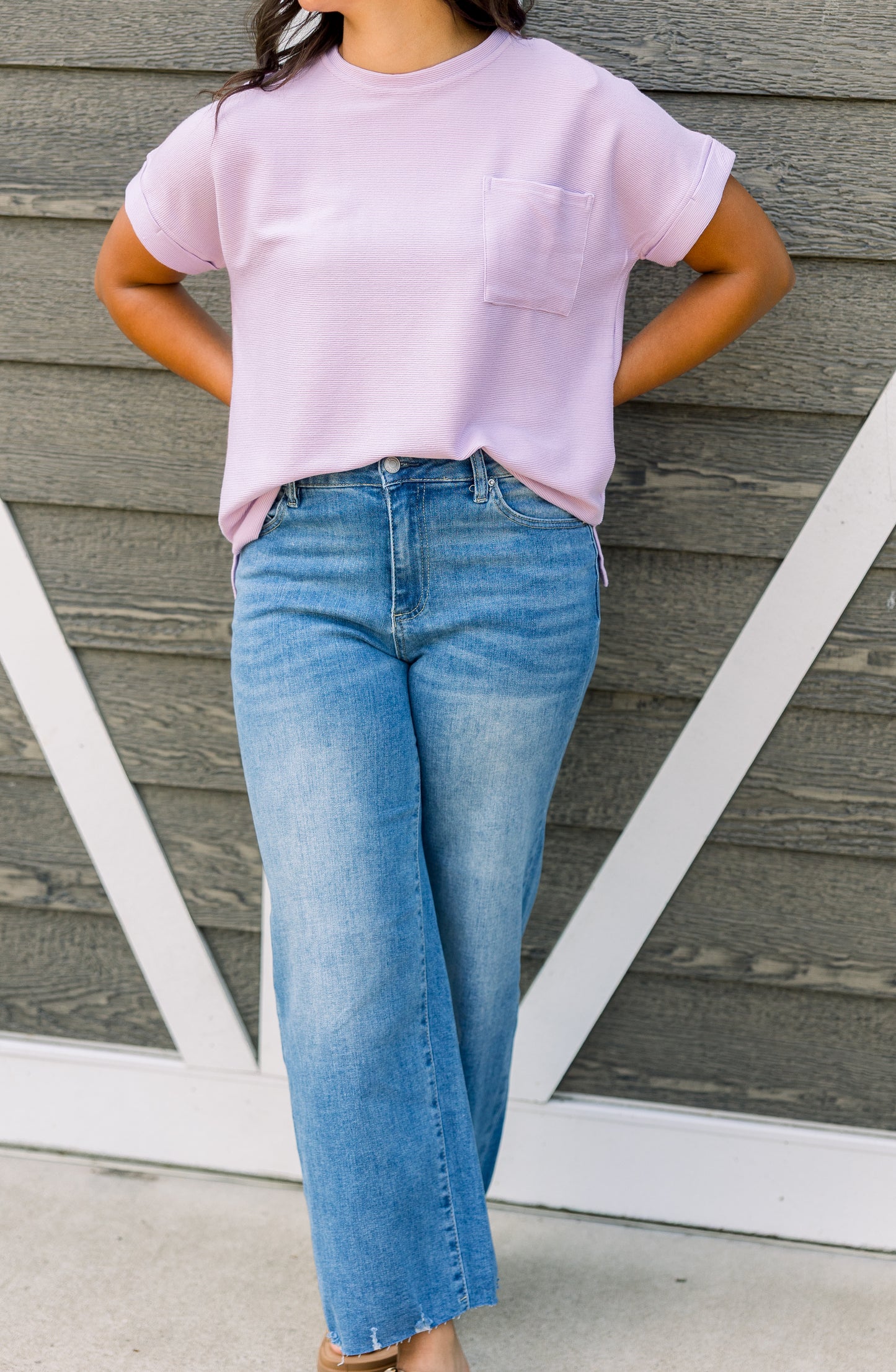 Lavender Ribbed Top