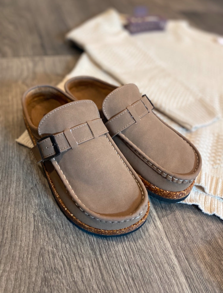 Taupe Slides, Womens