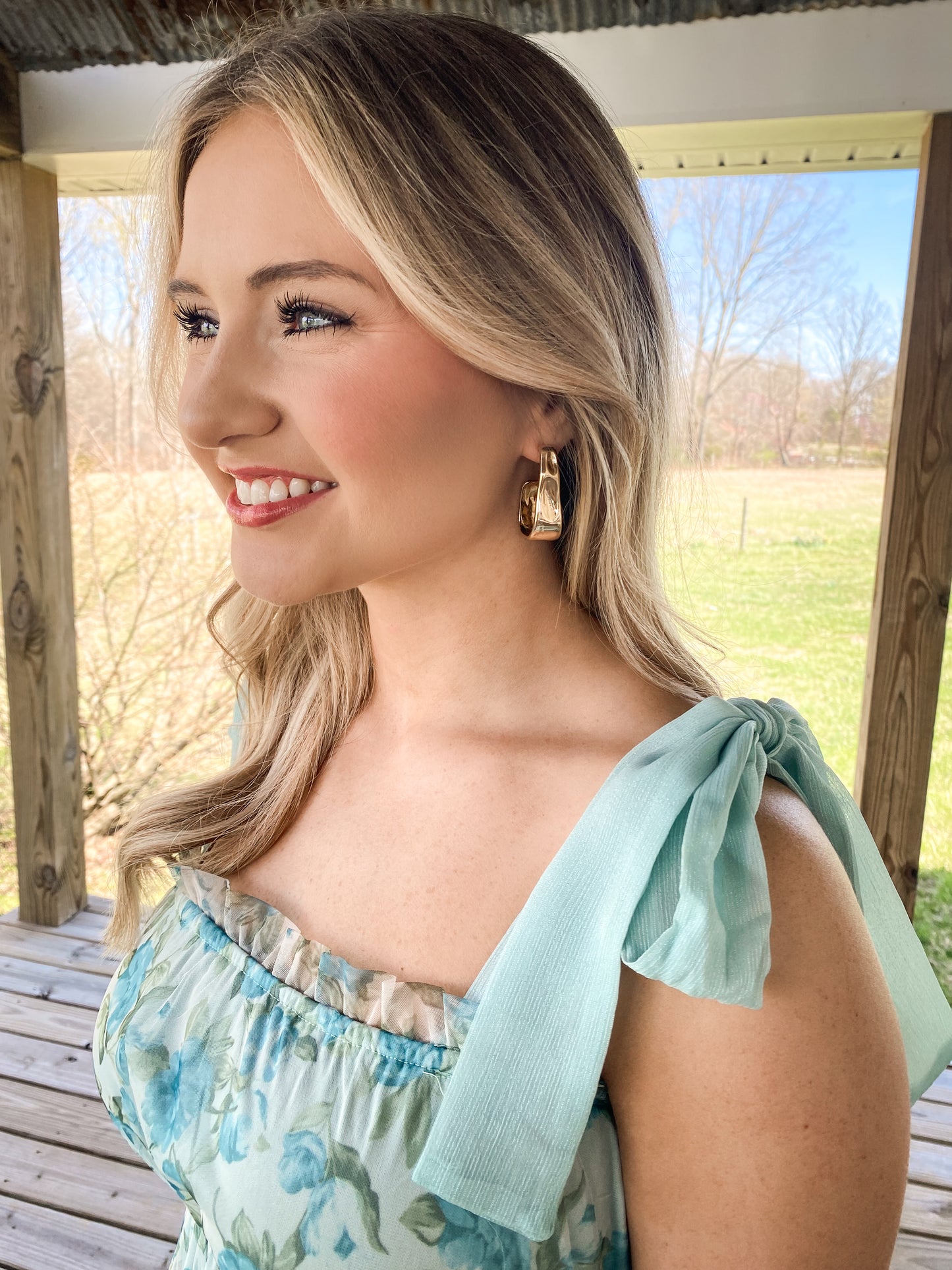 Sage Floral Tiered Maxi