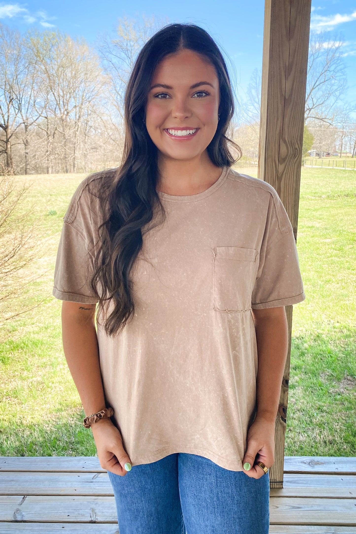 Taupe Pocket Tee