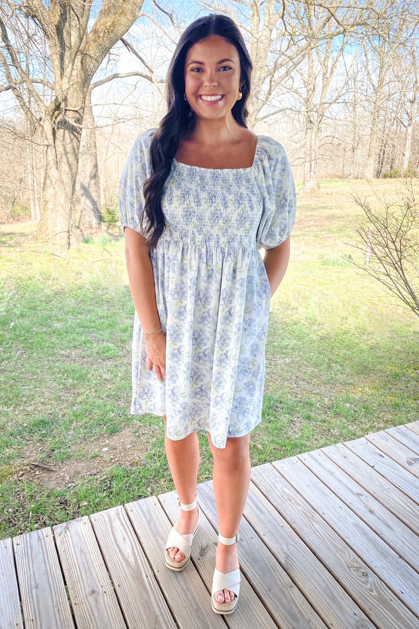 Kimberly Blue Floral Dress