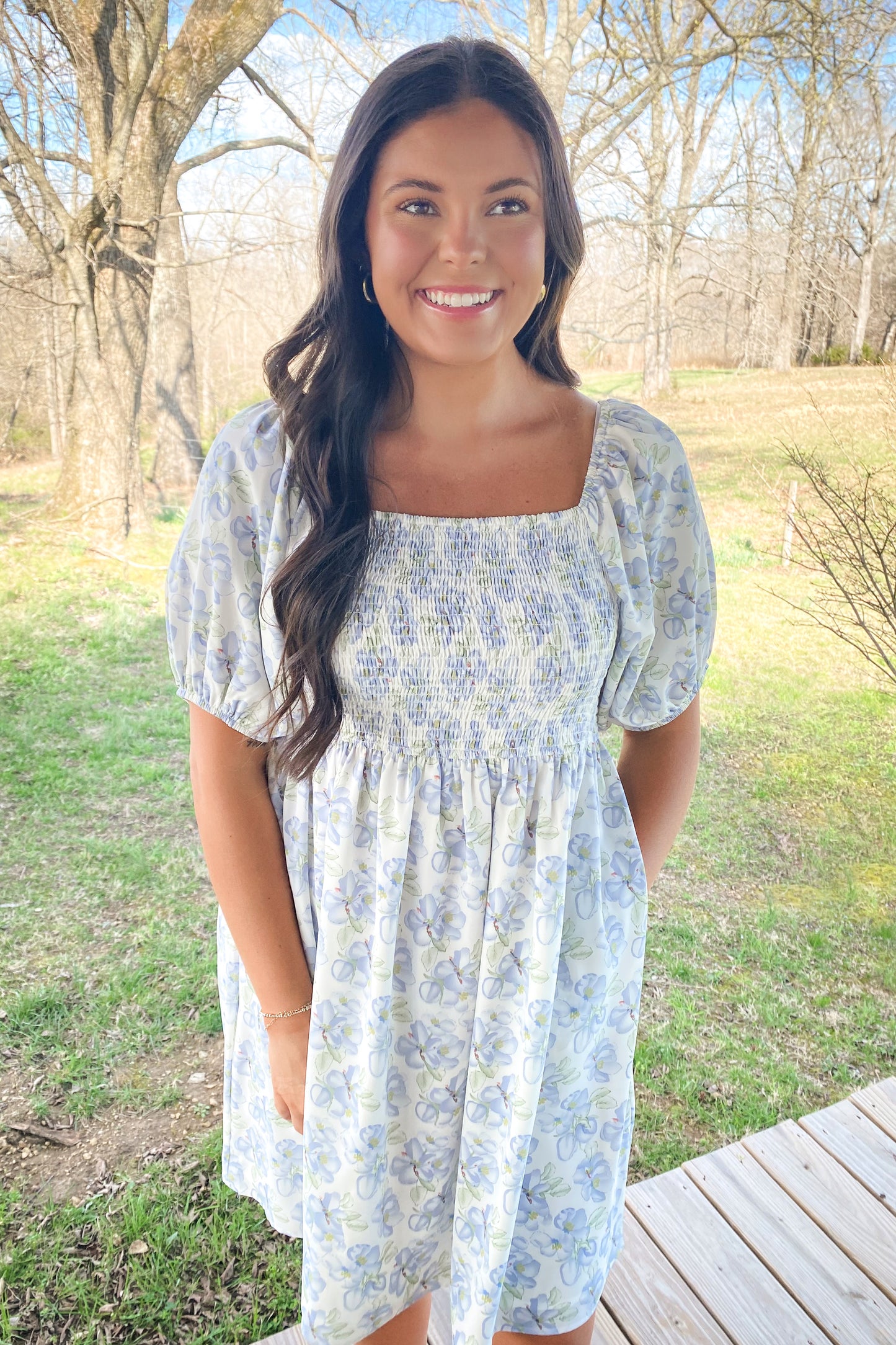 Kimberly Blue Floral Dress