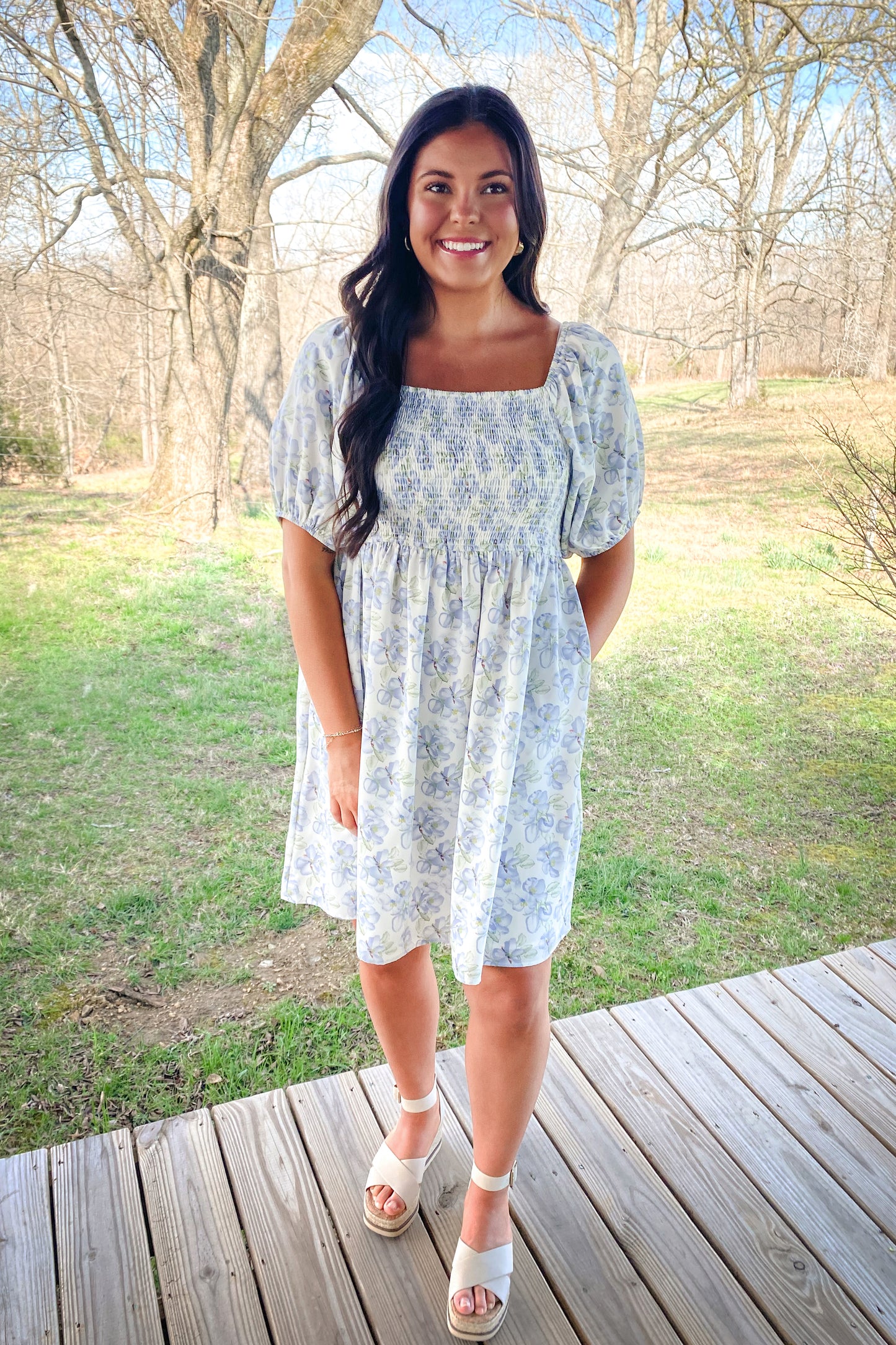 Kimberly Blue Floral Dress
