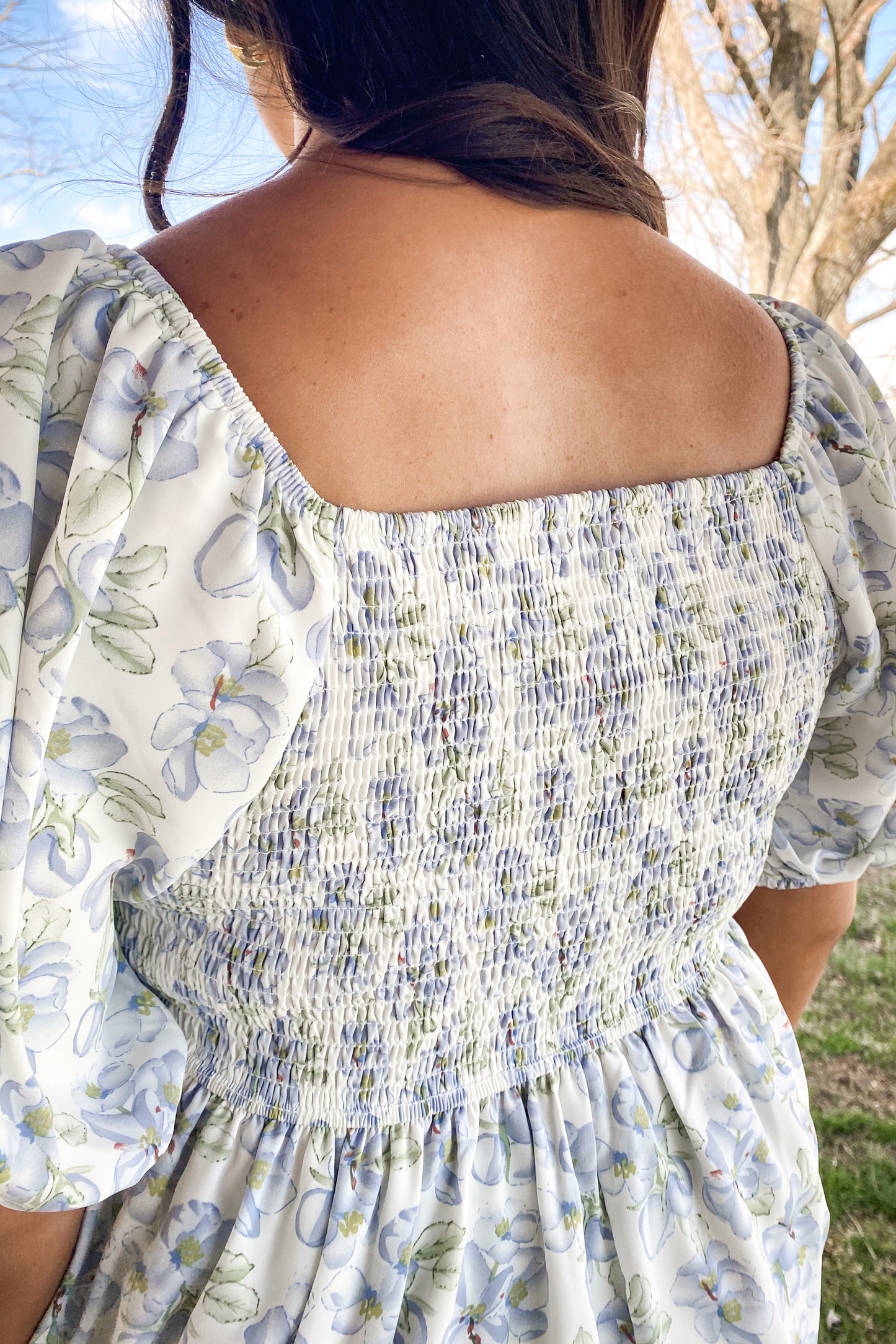Kimberly Blue Floral Dress