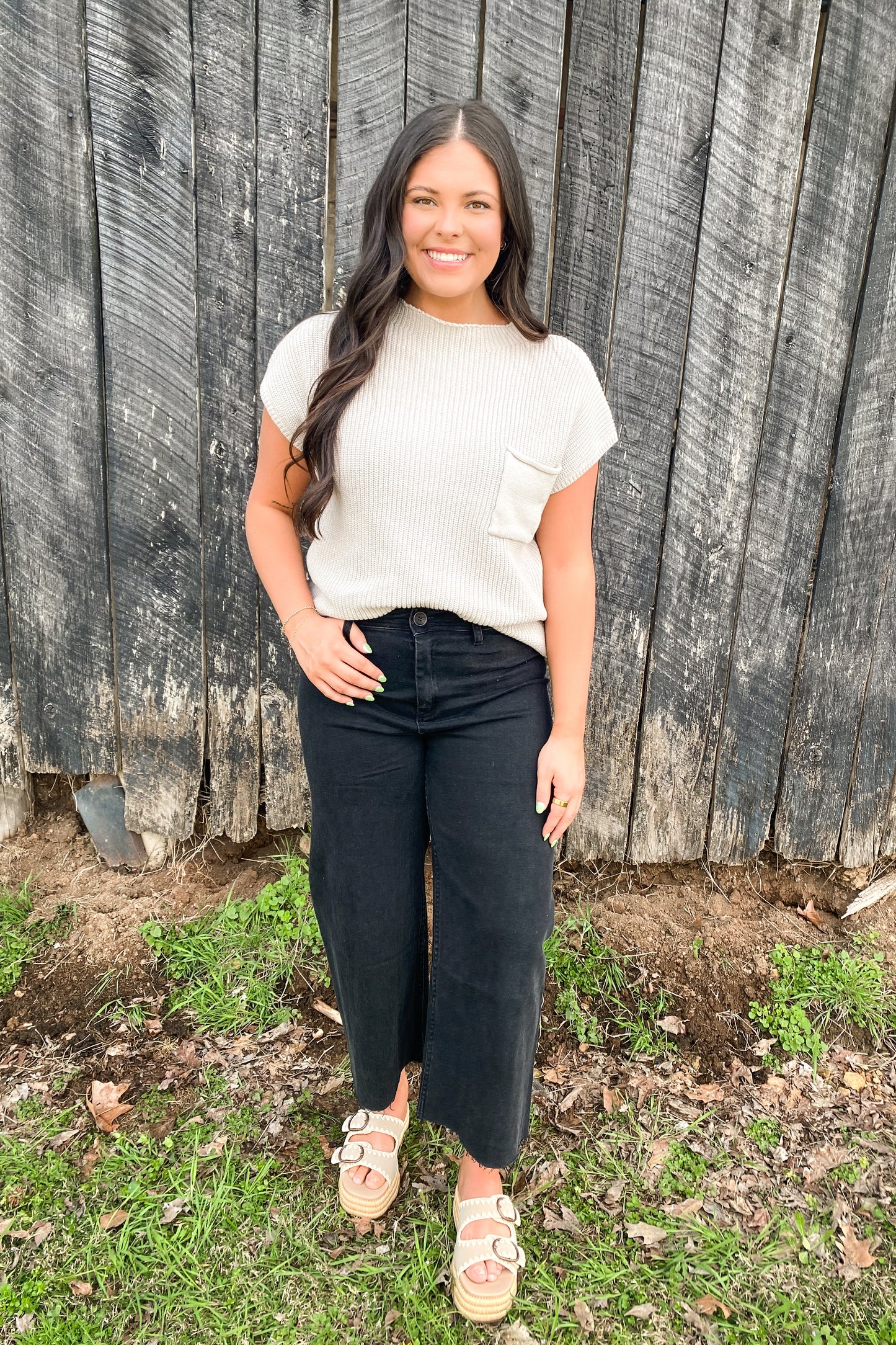 Black Trouser Crop Jeans