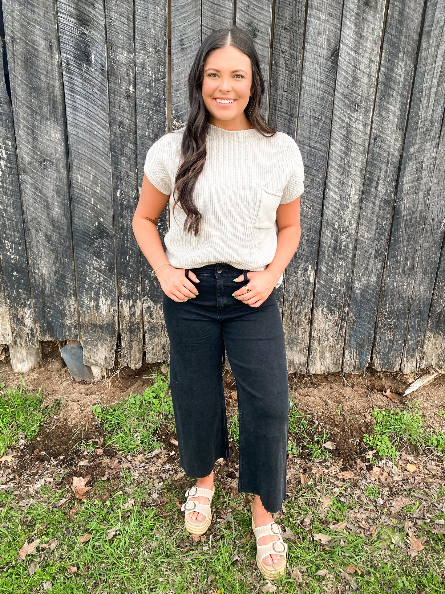 Black Trouser Crop Jeans