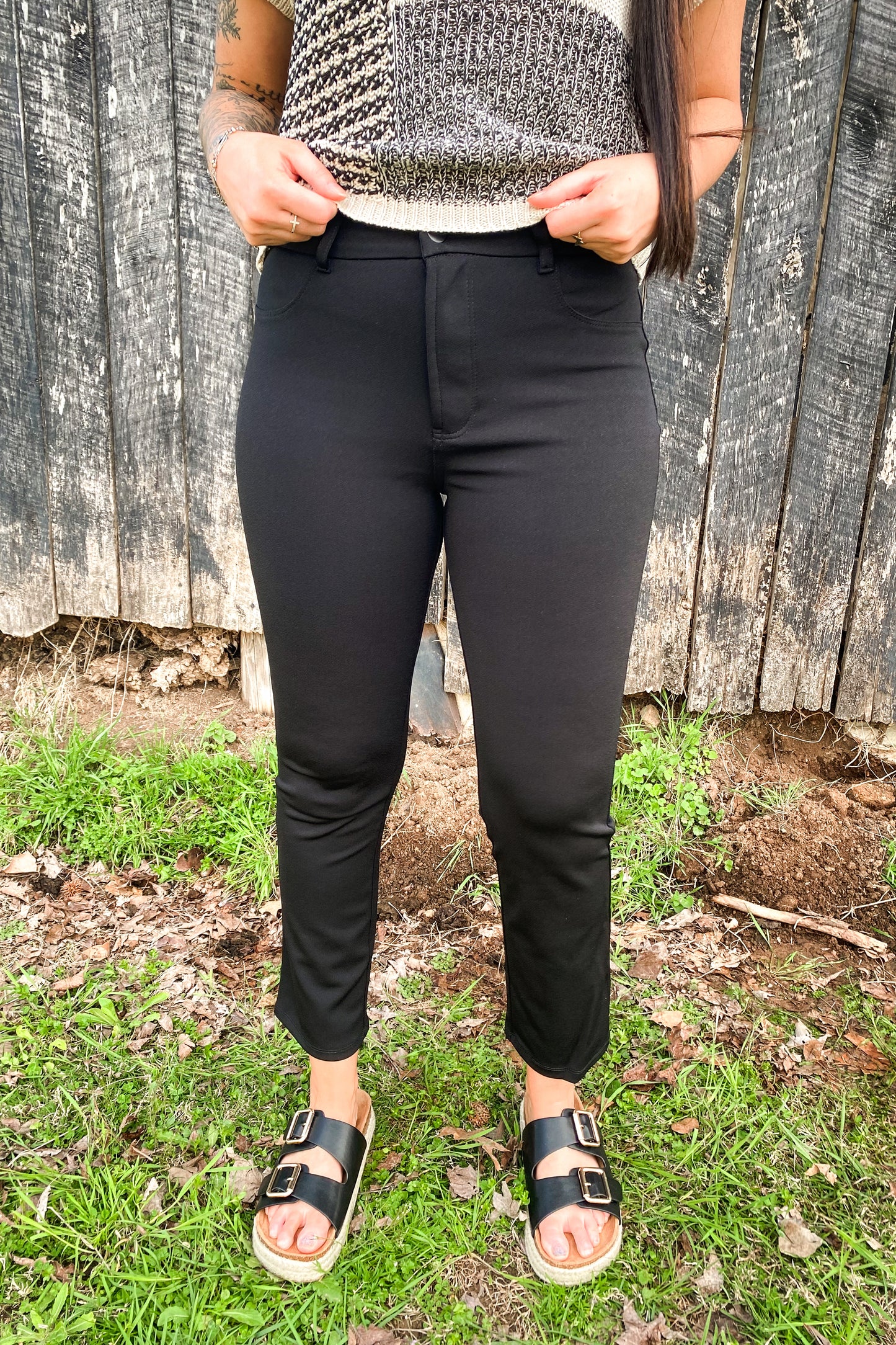 Black Cropped Pants