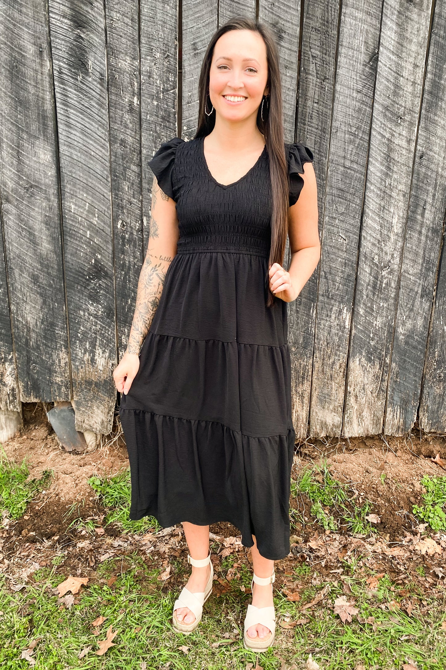 Black Smocked Dress