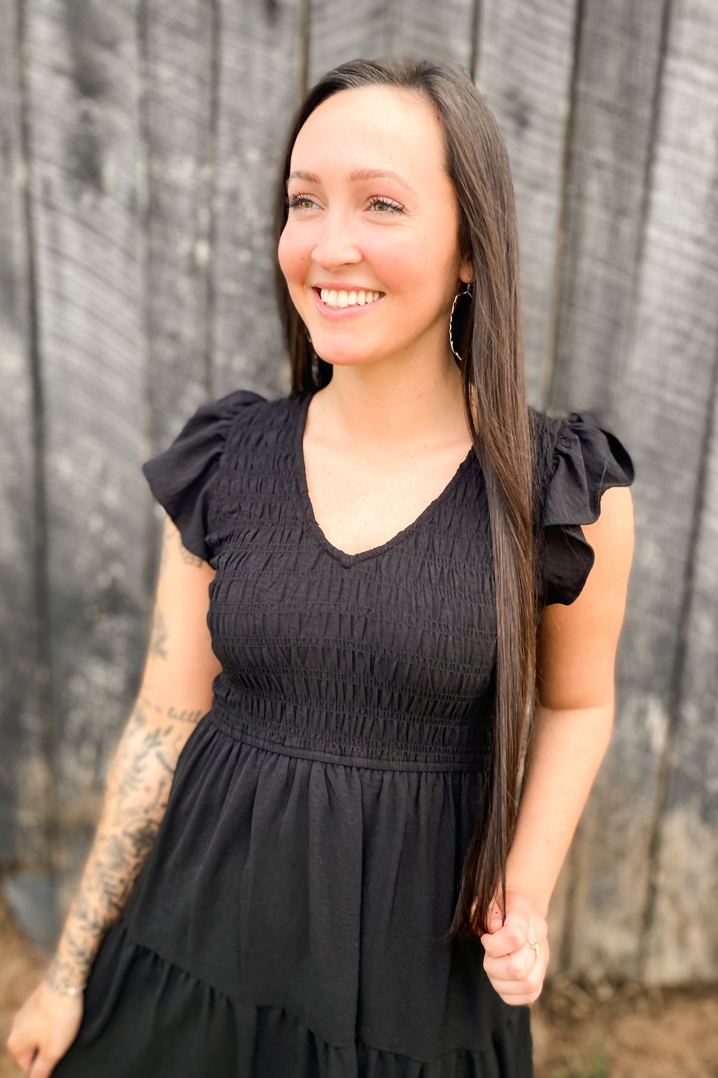 Black Smocked Dress