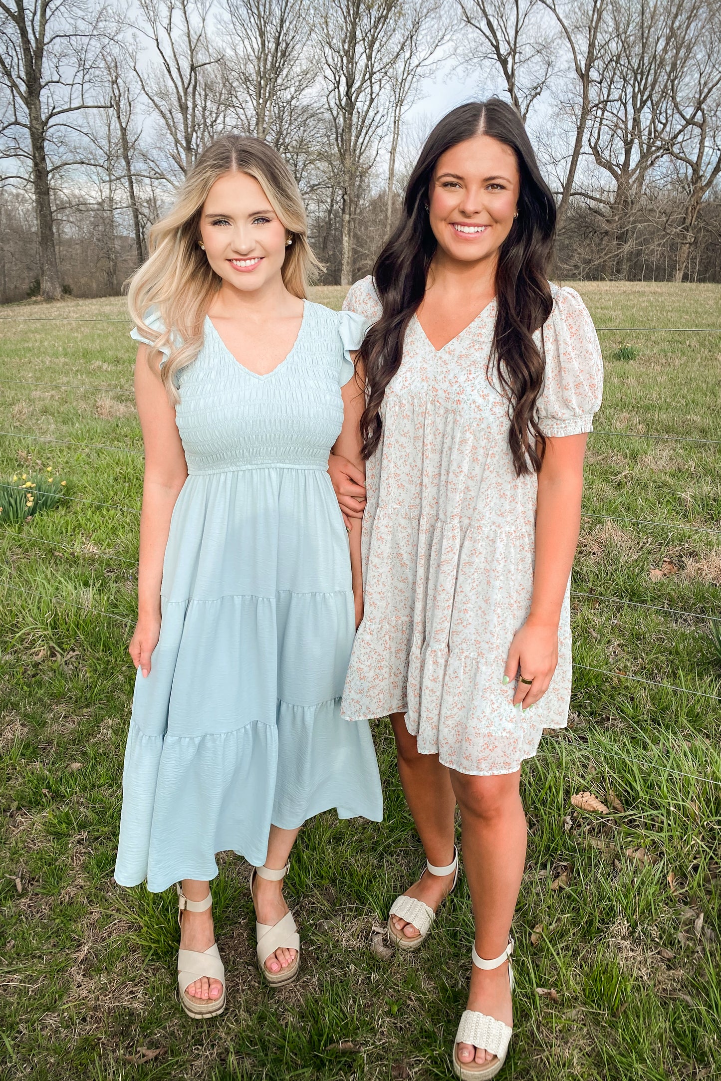 Baby Blue Floral Dress
