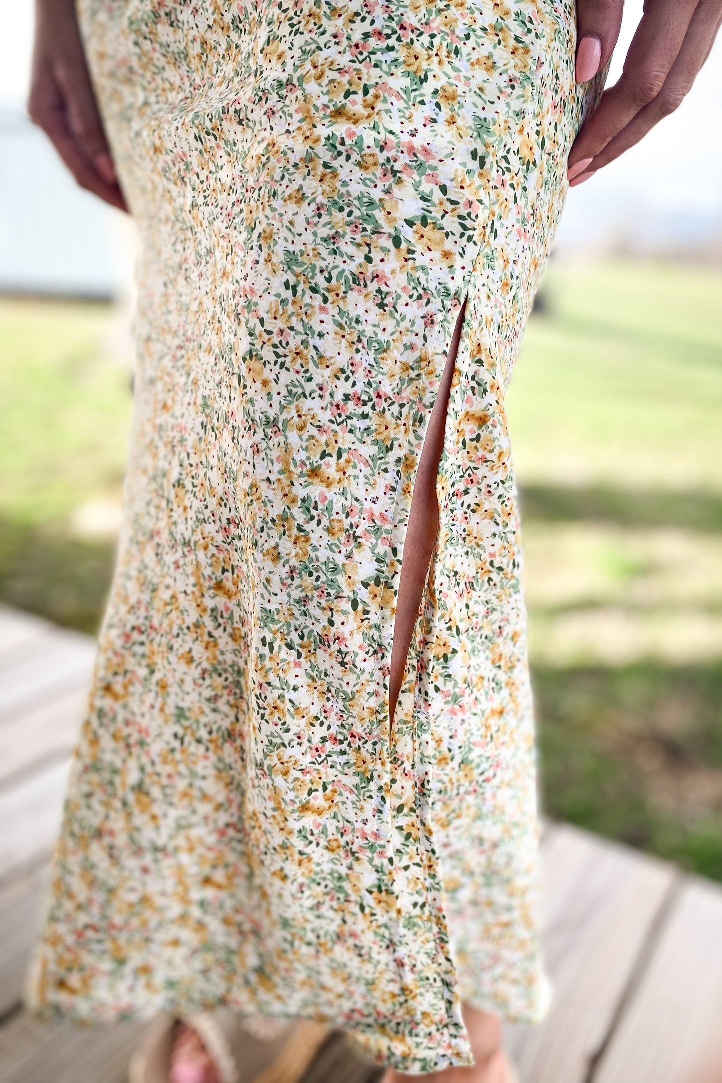 Yellow Floral Skirt