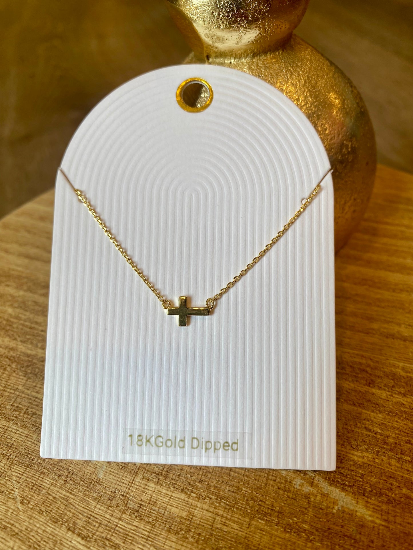 Cross Necklace- Gold Dipped