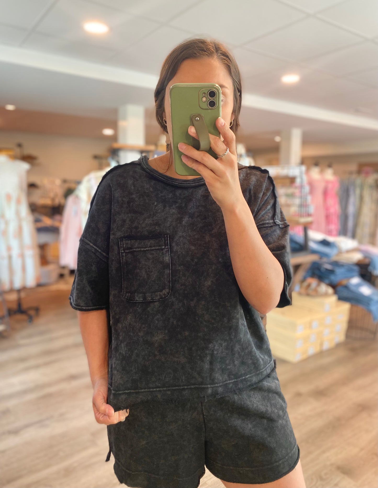 Black Vintage Washed Set