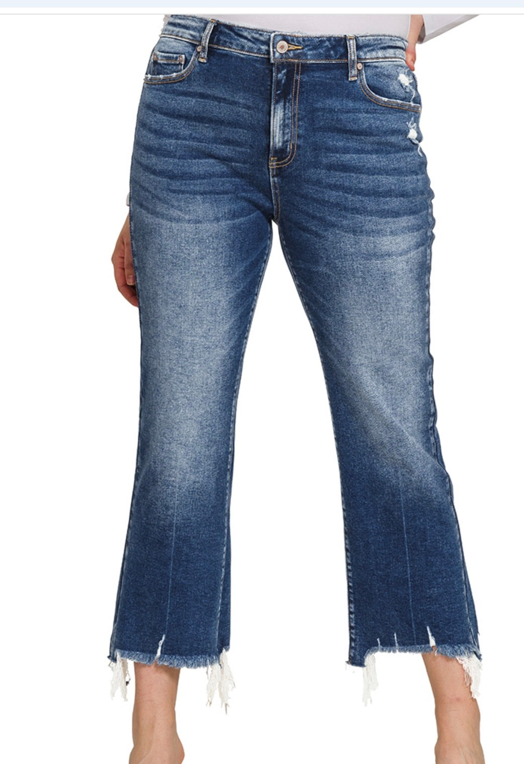 Zenana Kick Flare Denim -C