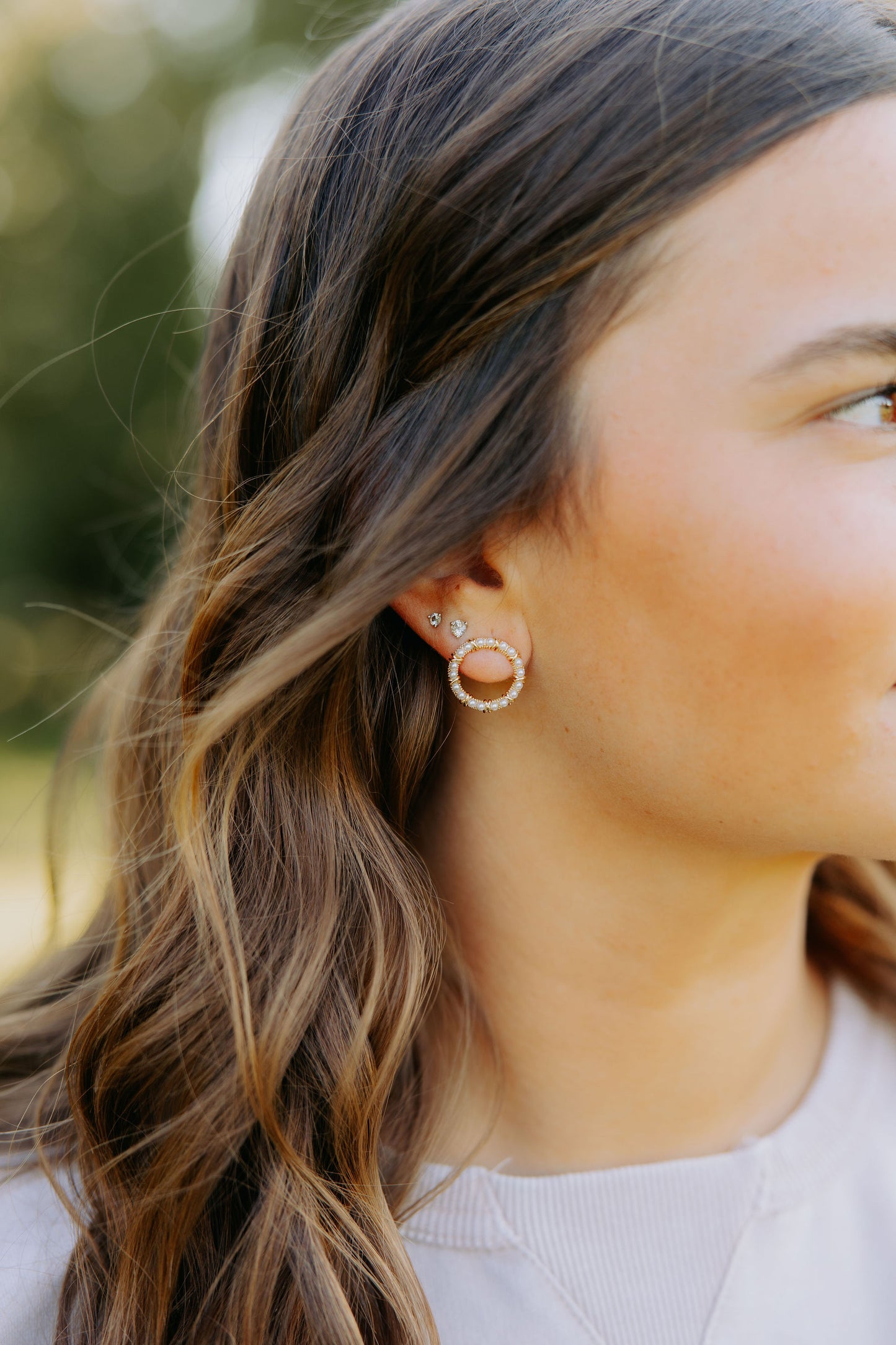 Gold Dipped Circle Studs