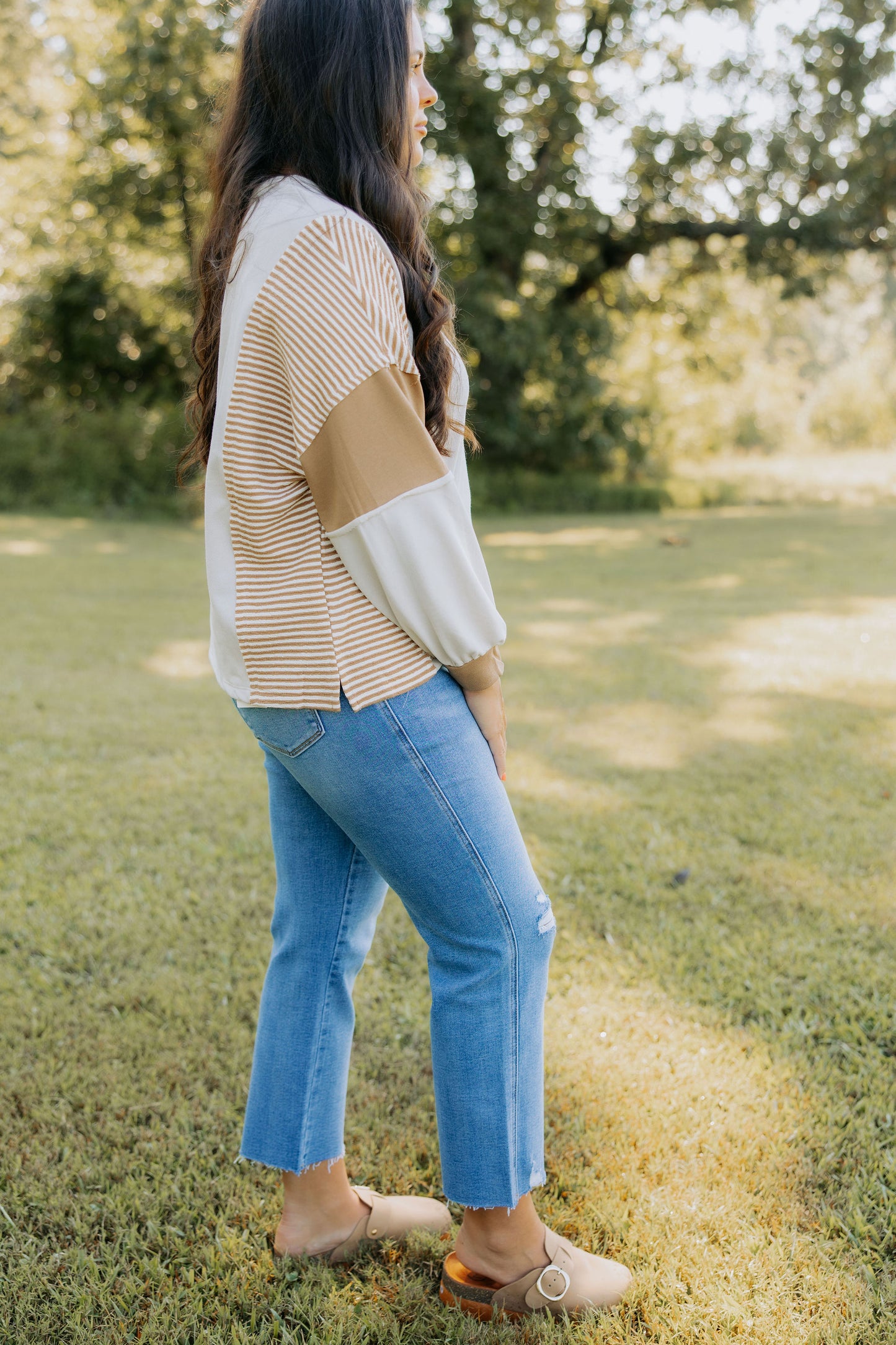 Oatmeal Colorblock L/S