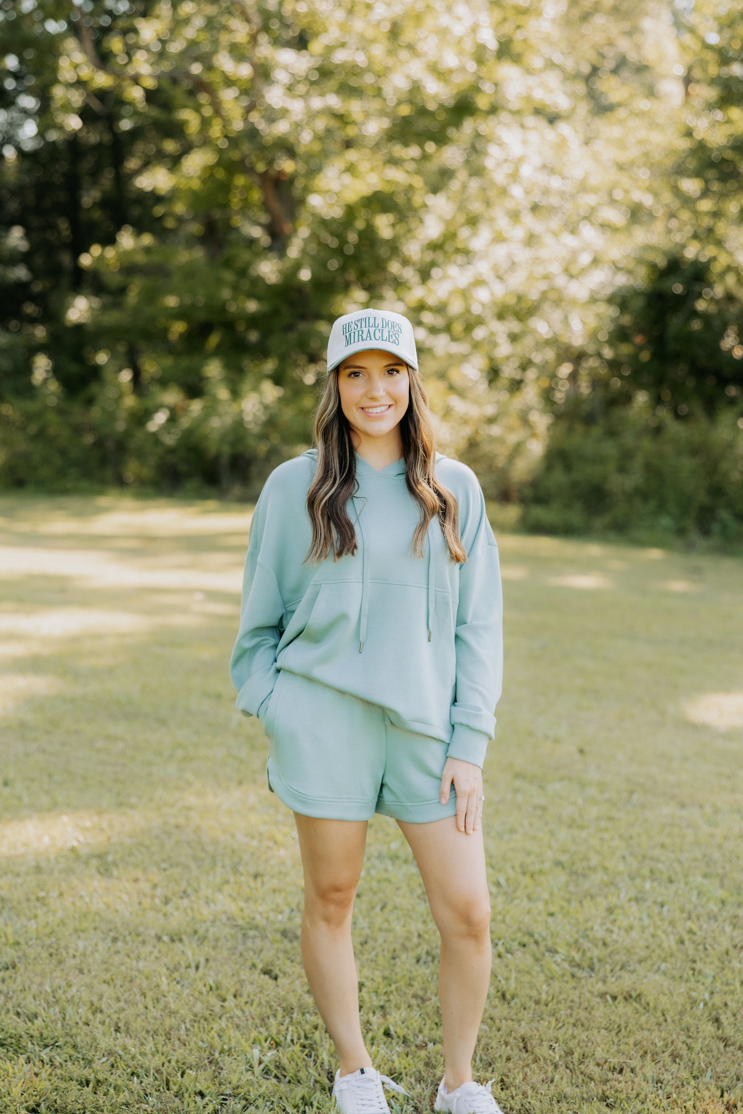 Miracles Trucker Hat- Sage