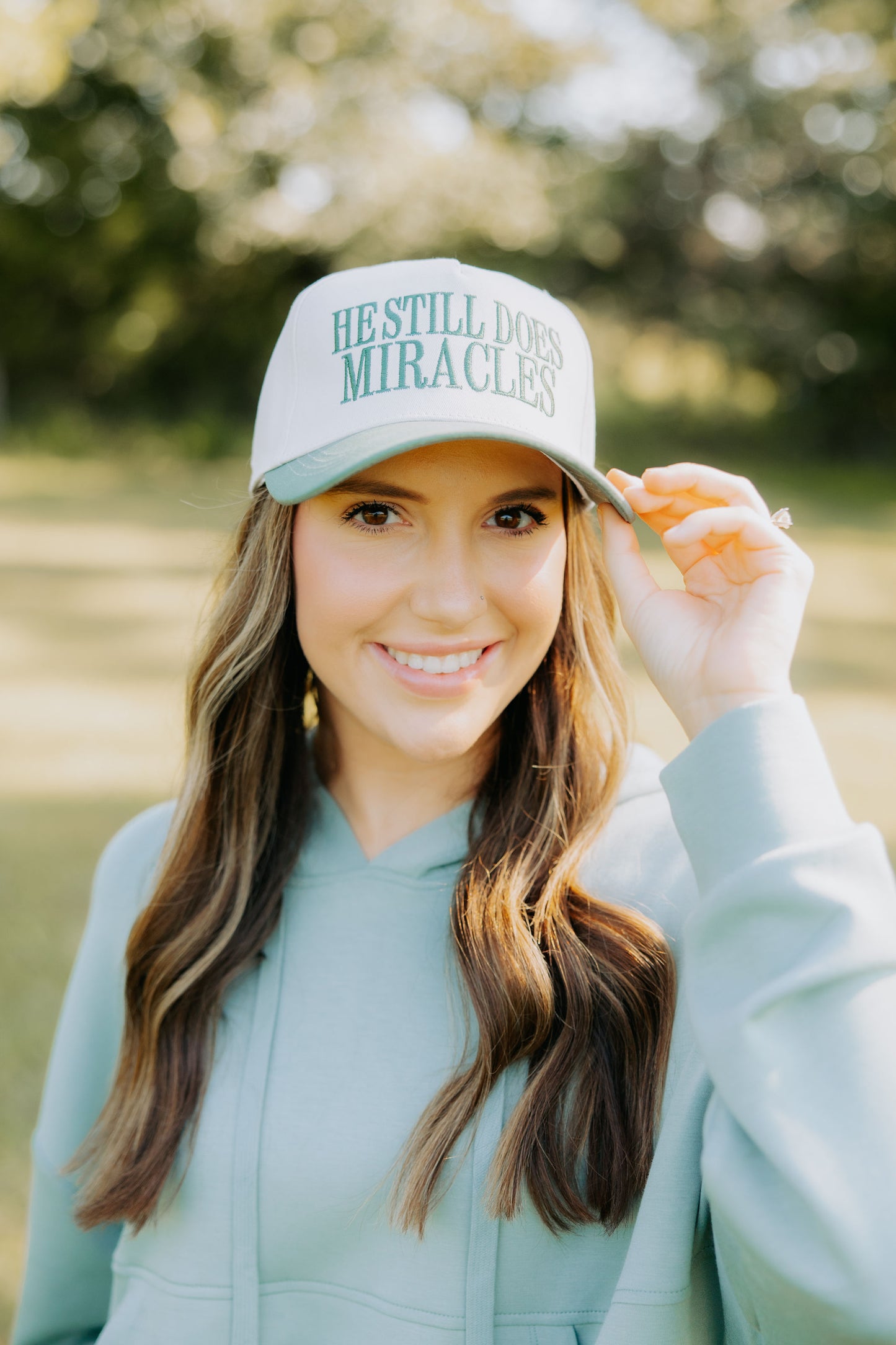 Miracles Trucker Hat- Sage