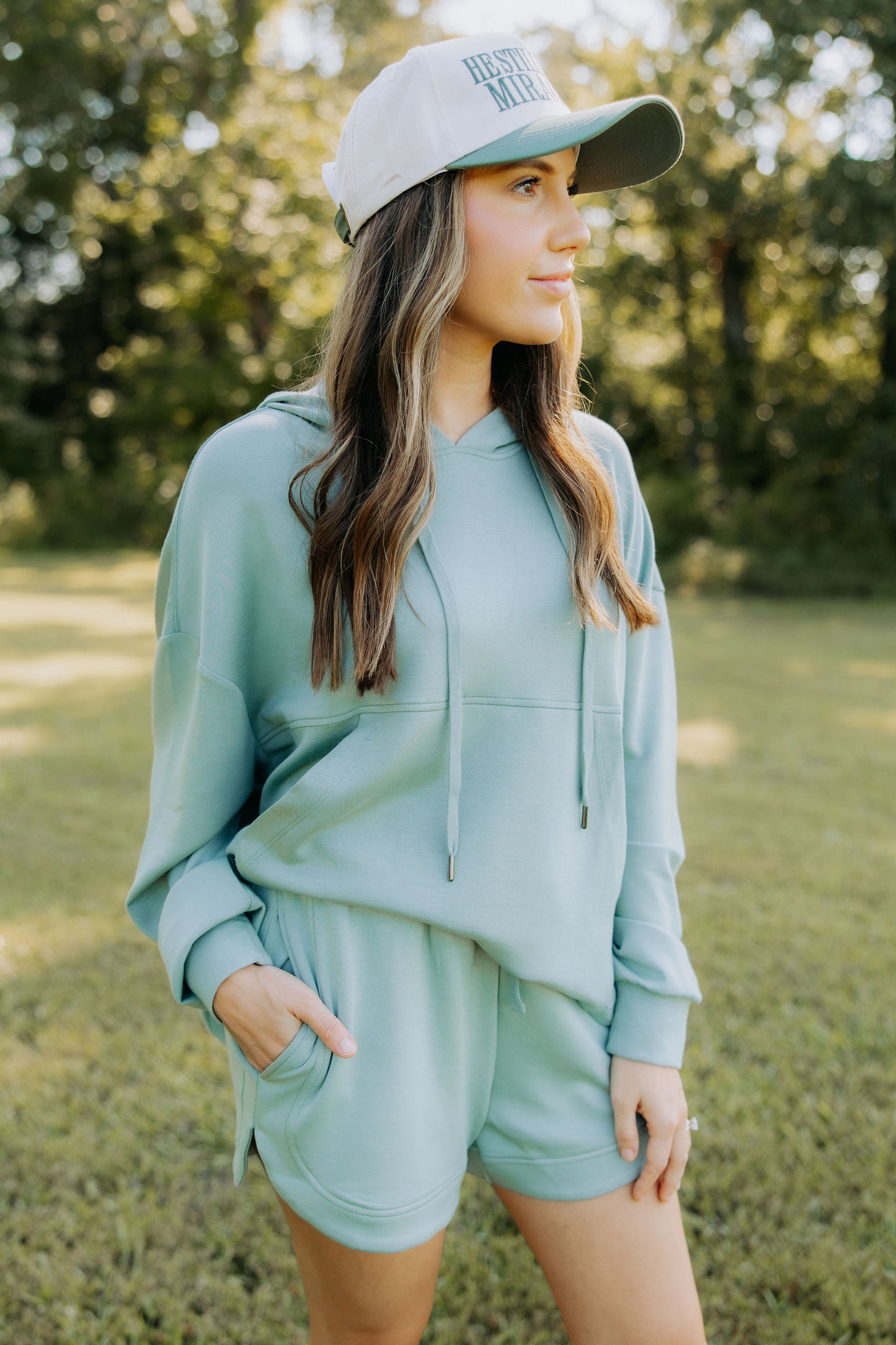 Sage Green Buttersoft Hooded Top