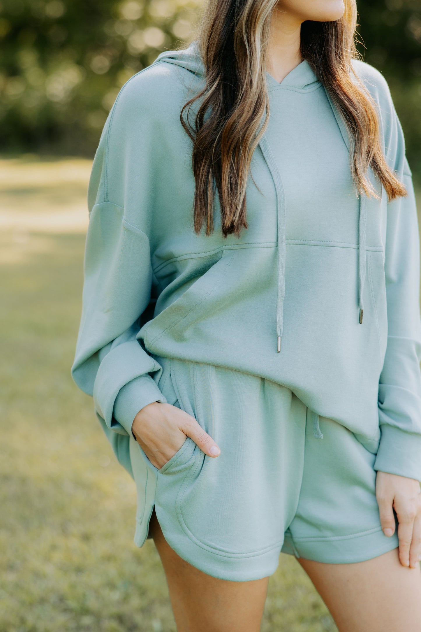 Sage Green Buttersoft Hooded Top