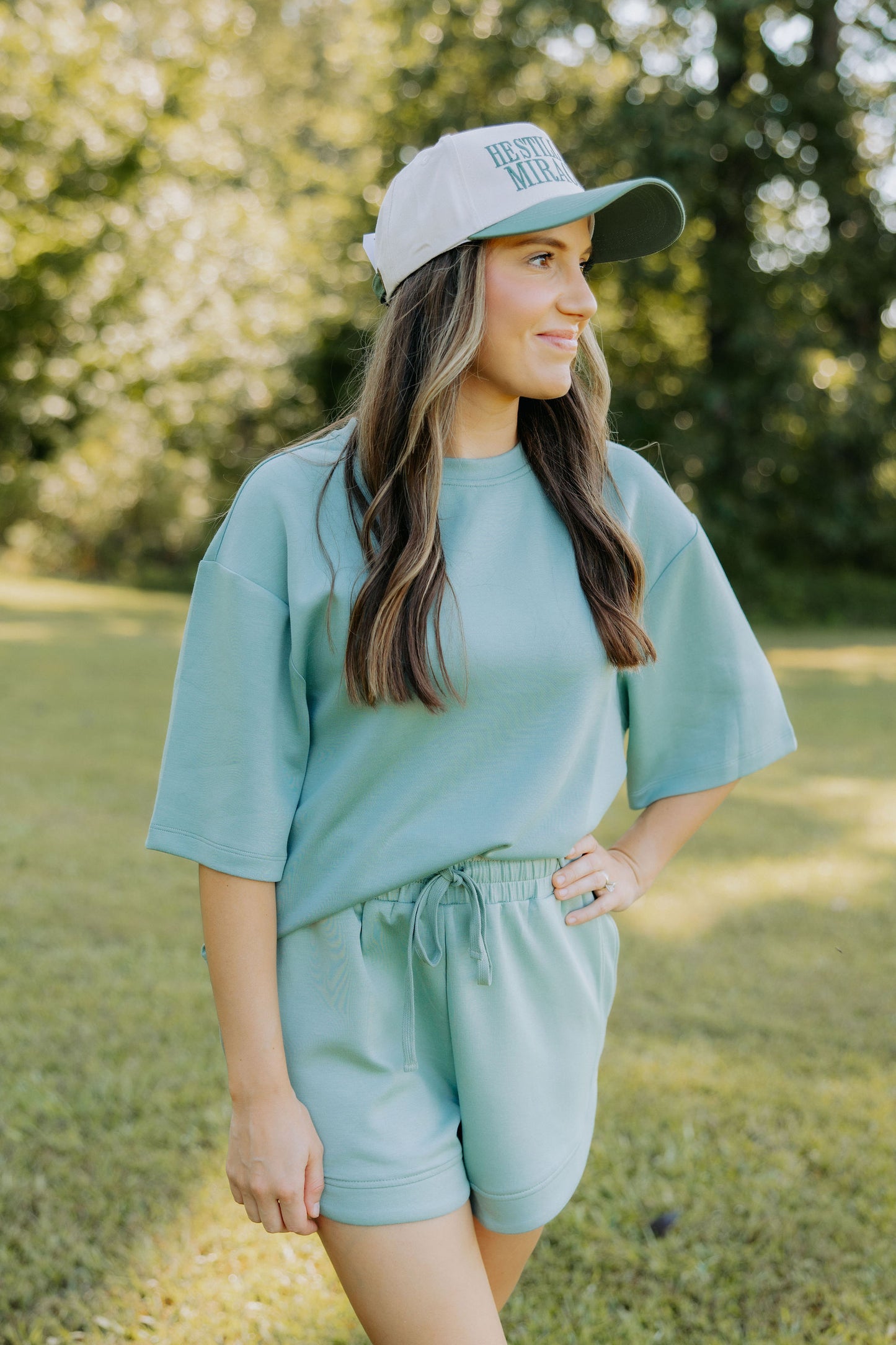 Sage Scuba Knit Top