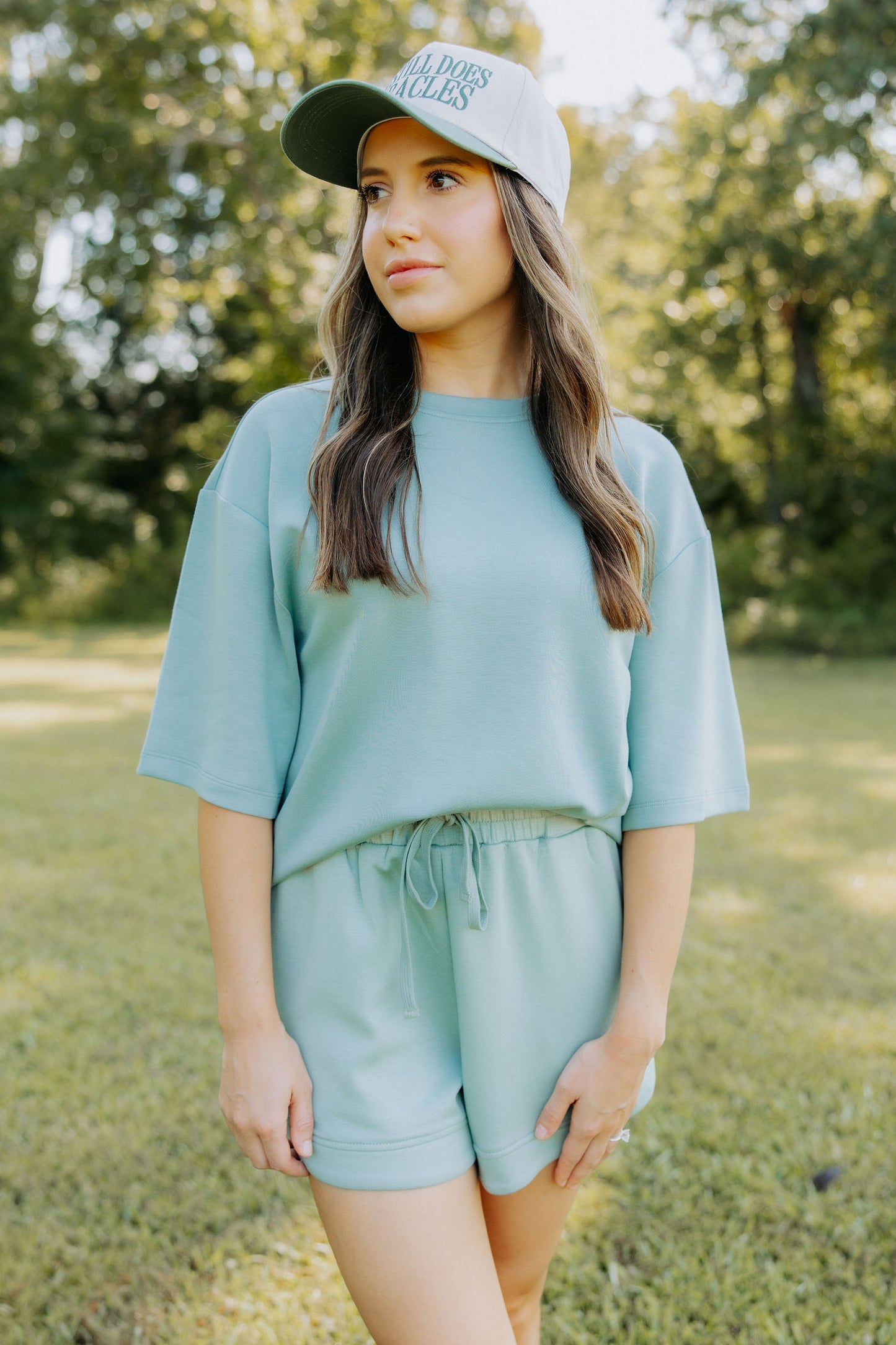 Sage Scuba Knit Top