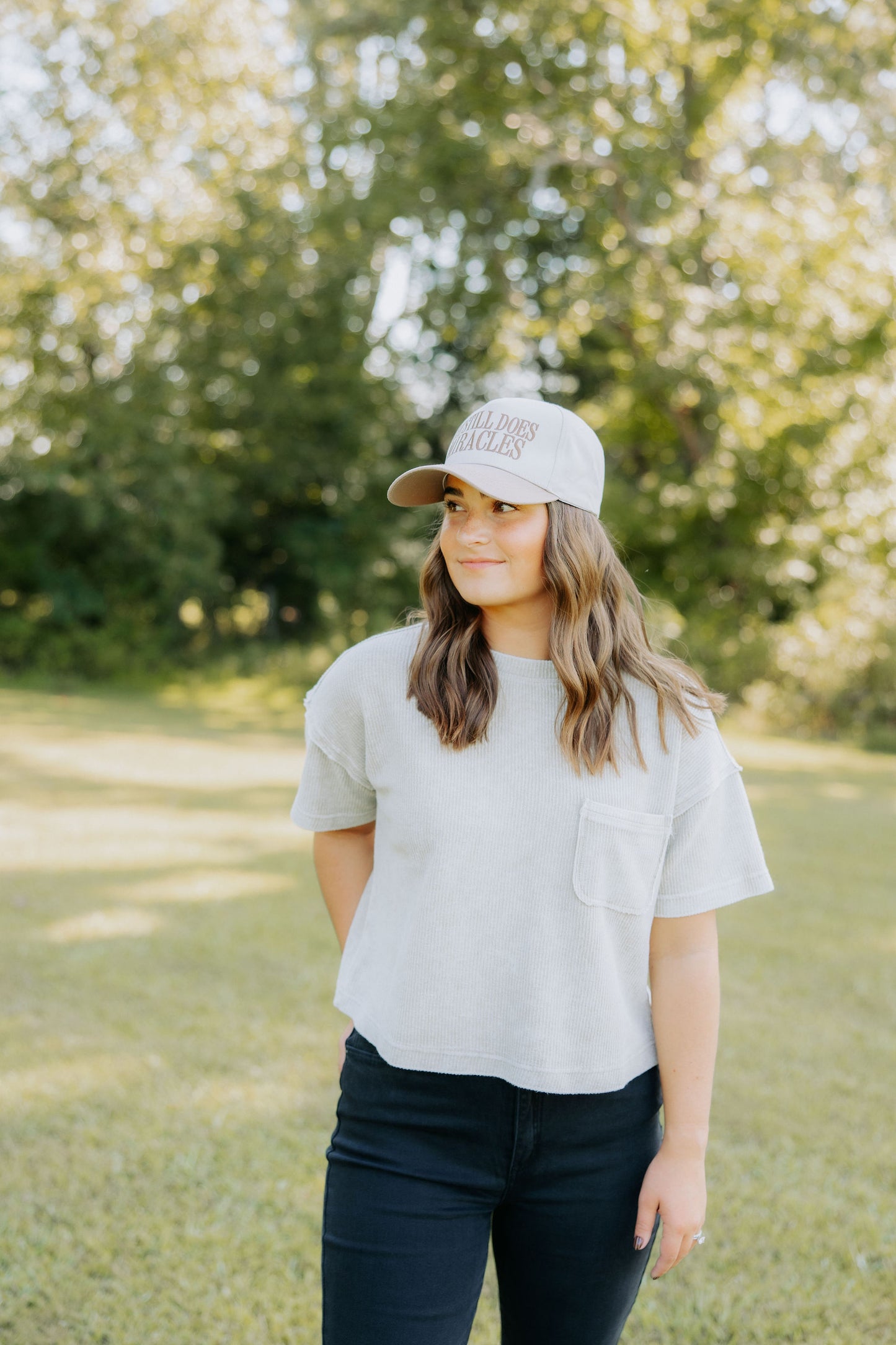 Washed Ribbed Tee