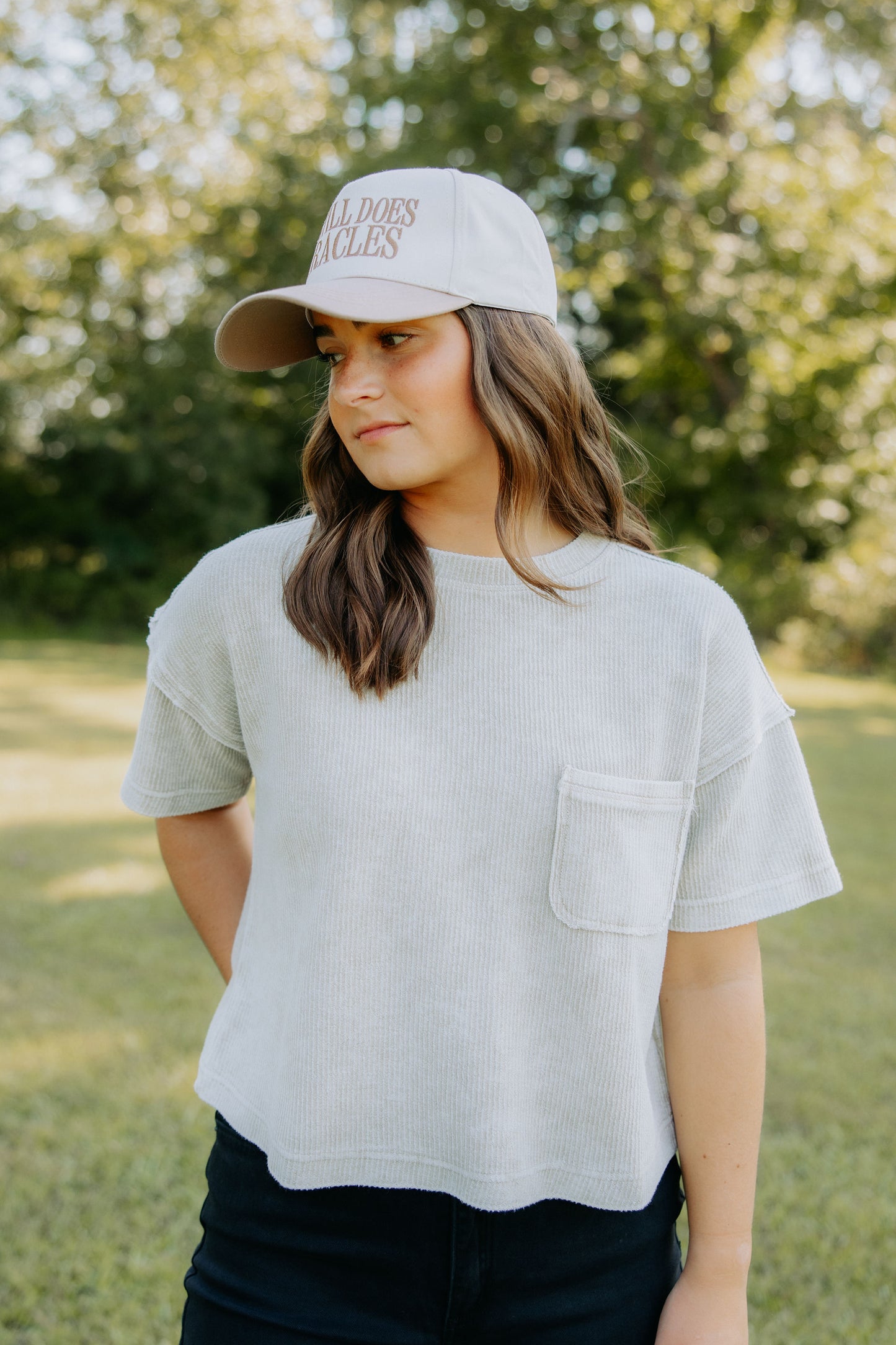 Washed Ribbed Tee