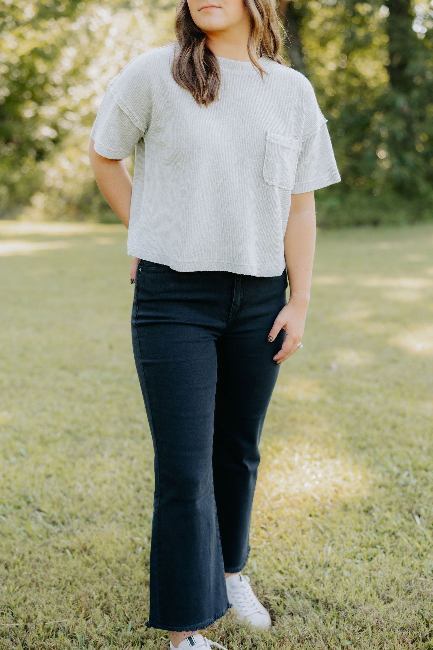 Washed Ribbed Tee