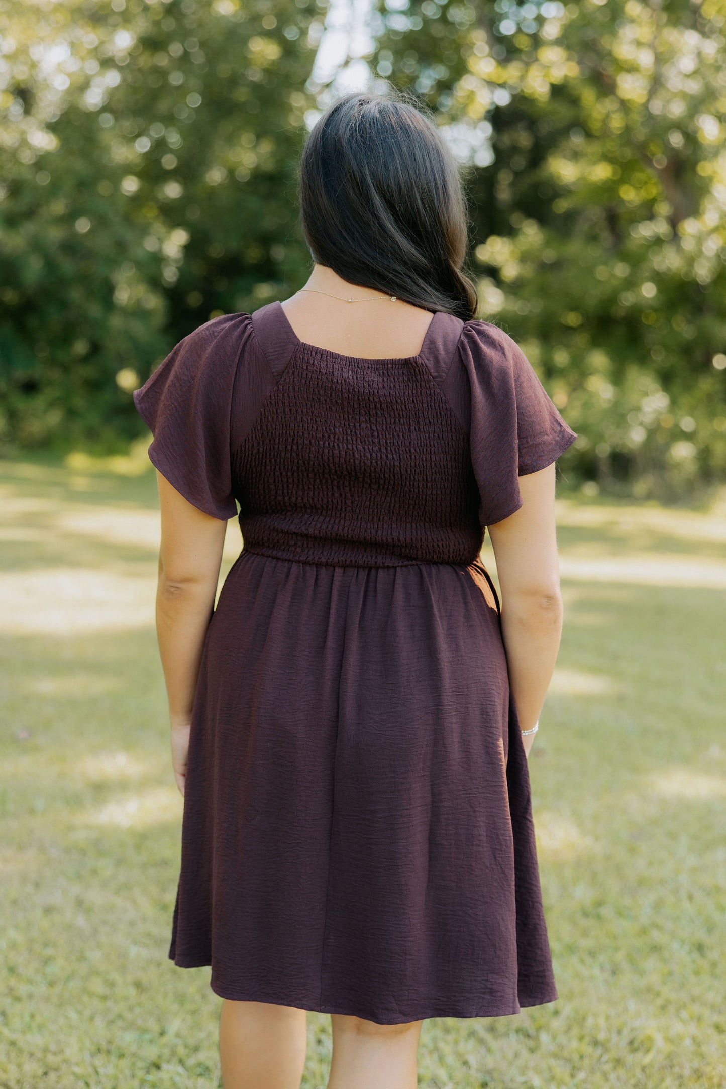 Mocha Smocked Dress