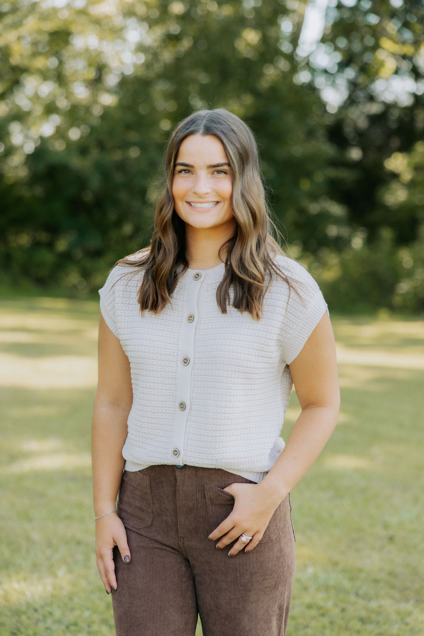 Light Khaki Knit Vest