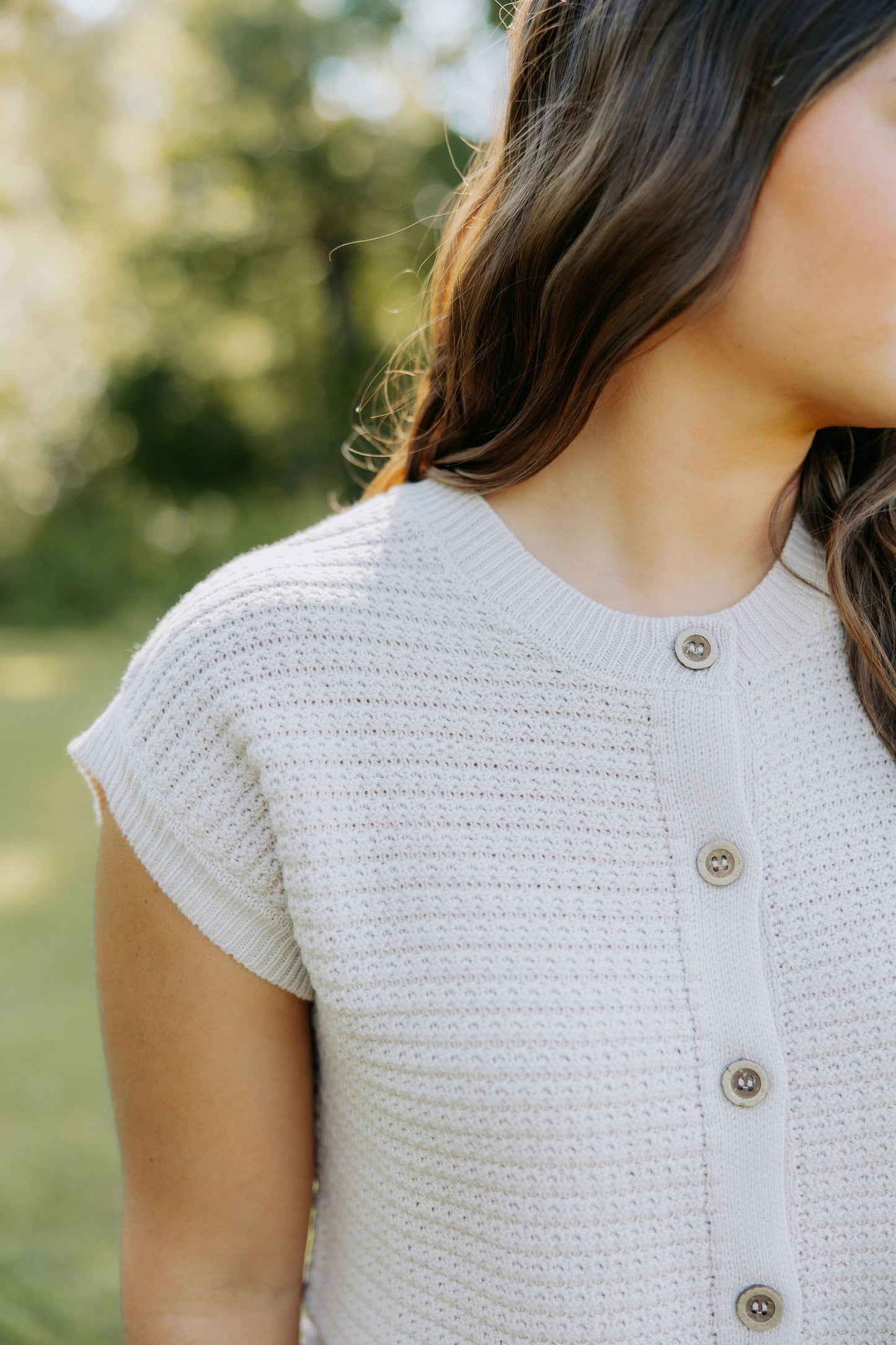 Light Khaki Knit Vest