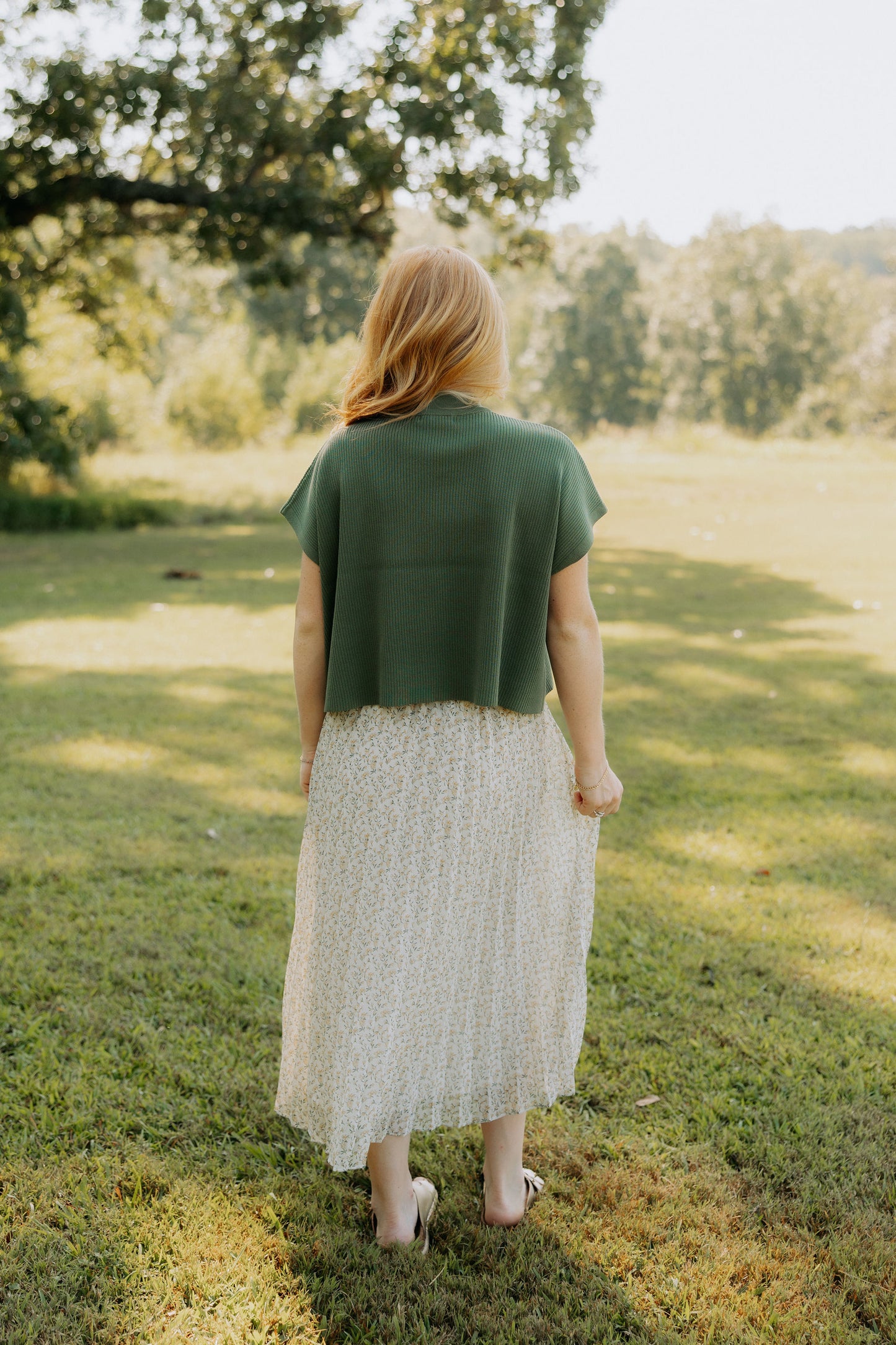 Sage Ribbed Mock Neck Top