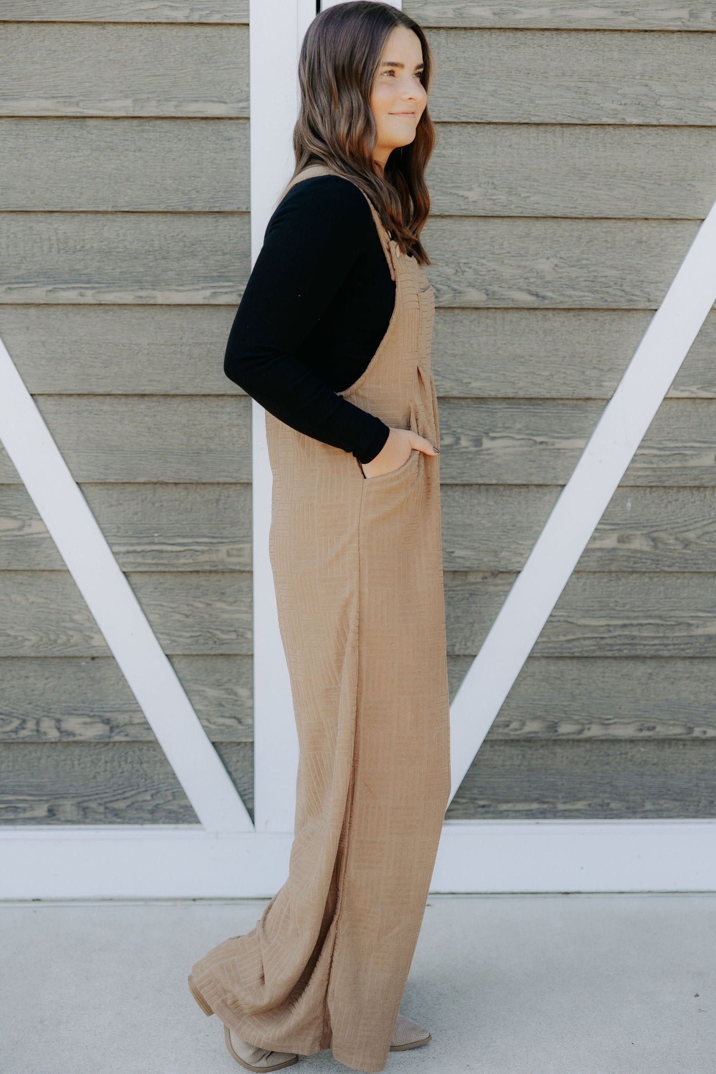 Mocha Textured Jumpsuit