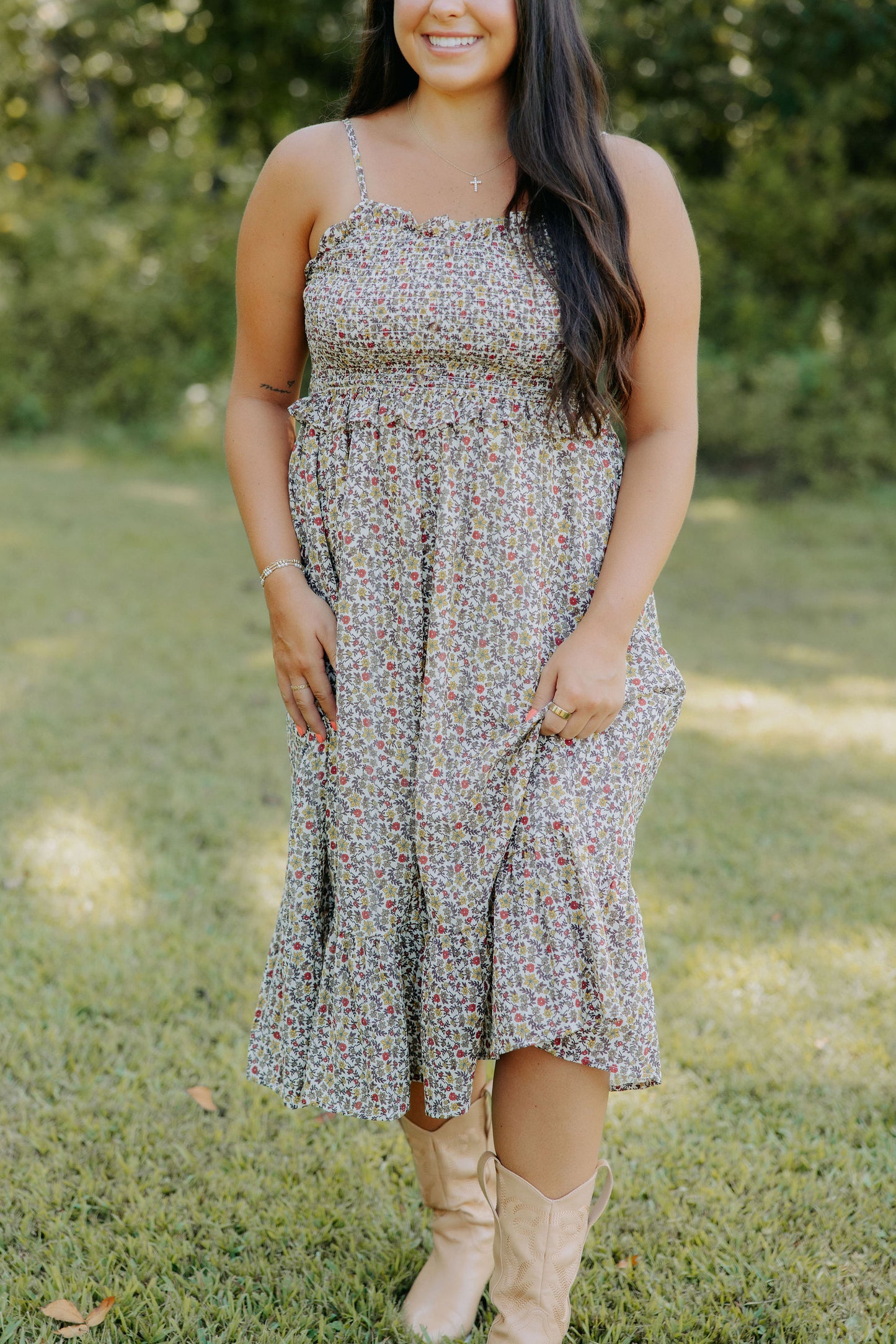 Floral Harvest Smocked Dress