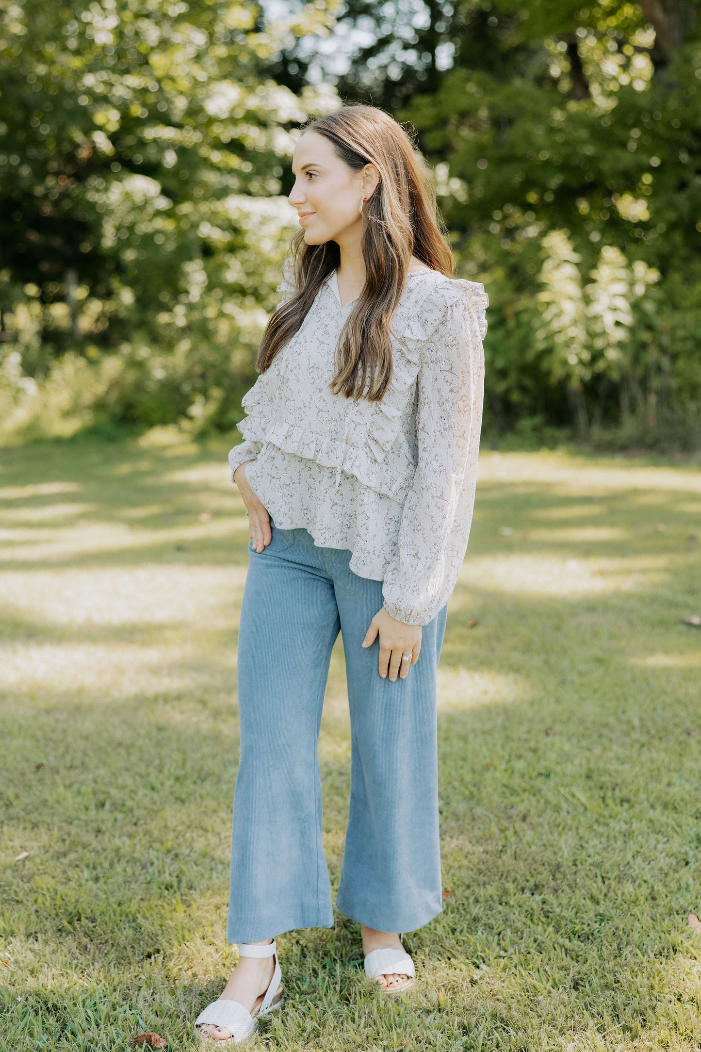Steel Blue Corduroy Pants
