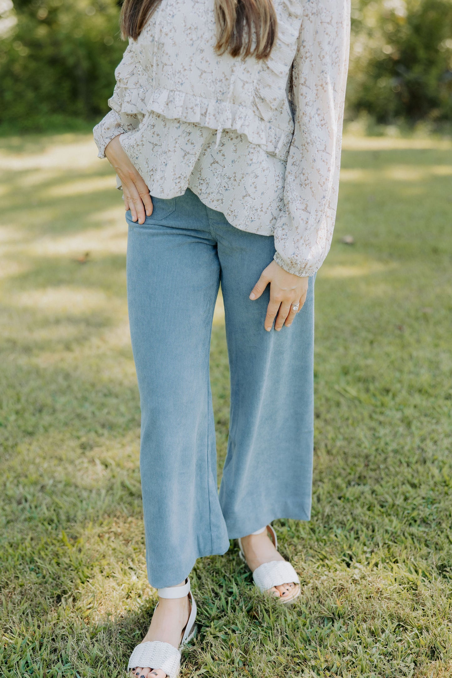 Steel Blue Corduroy Pants