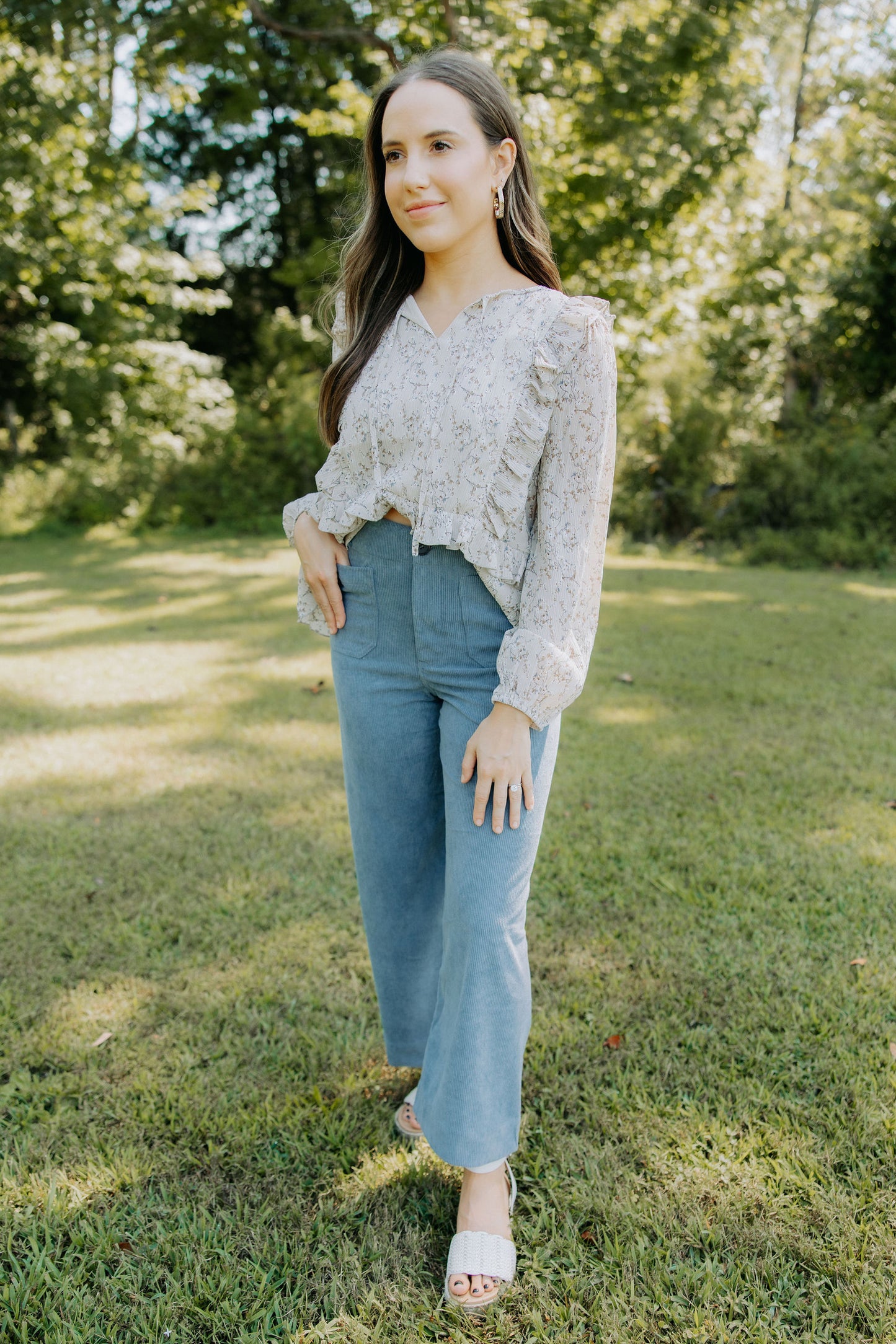 Steel Blue Corduroy Pants