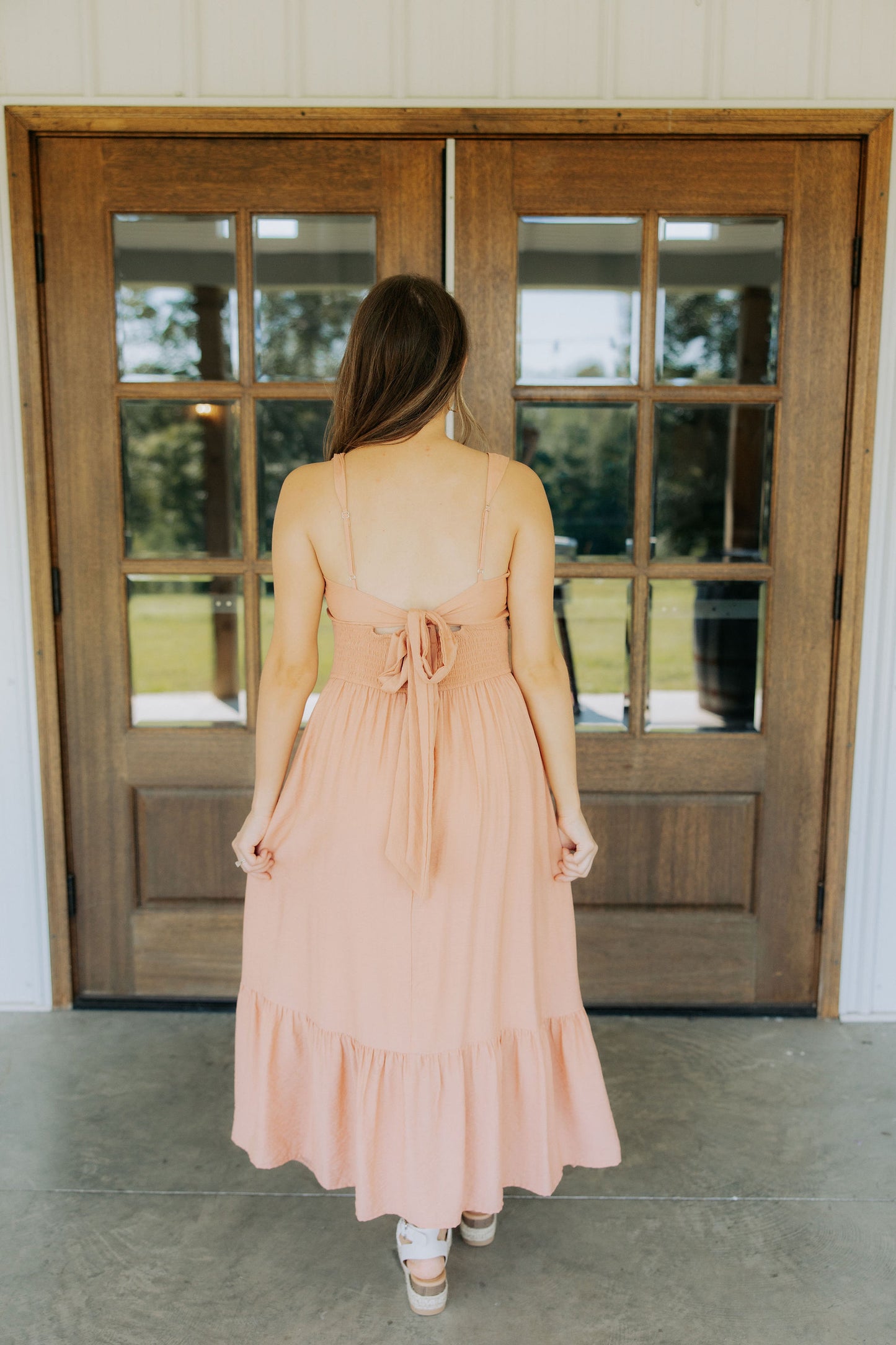 Sienna Smocked Ruffle Midi Dress