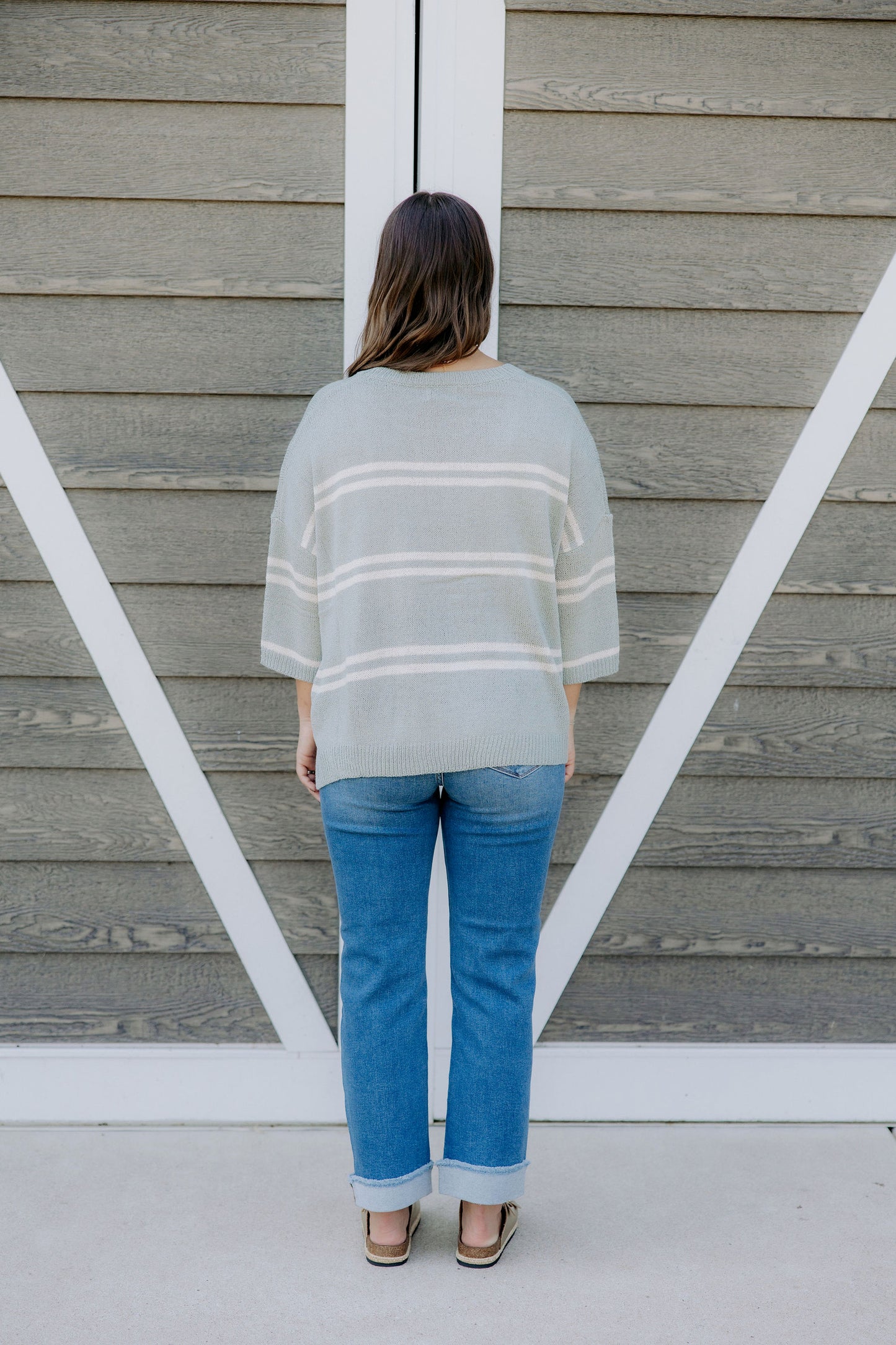 Jade Striped Sweater Top