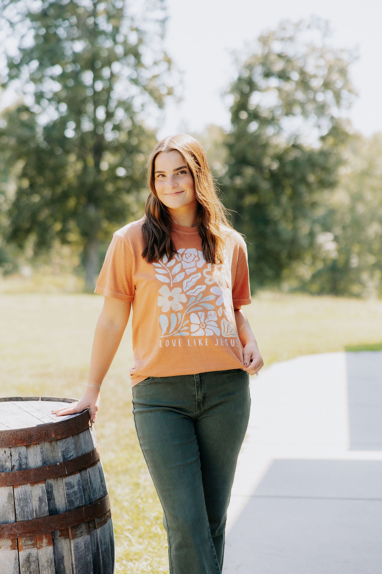 Love Like Jesus Floral Tee