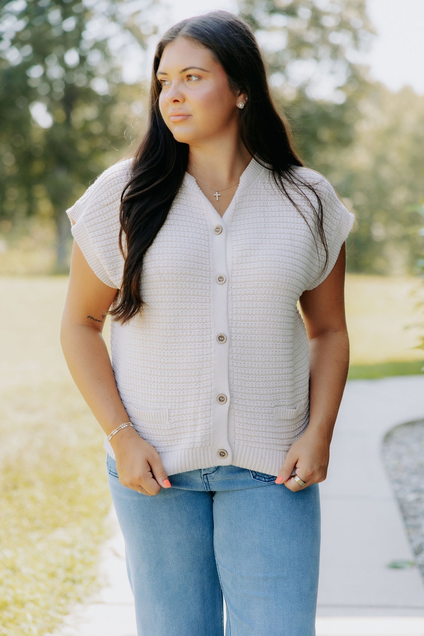 Light Khaki Knit Vest
