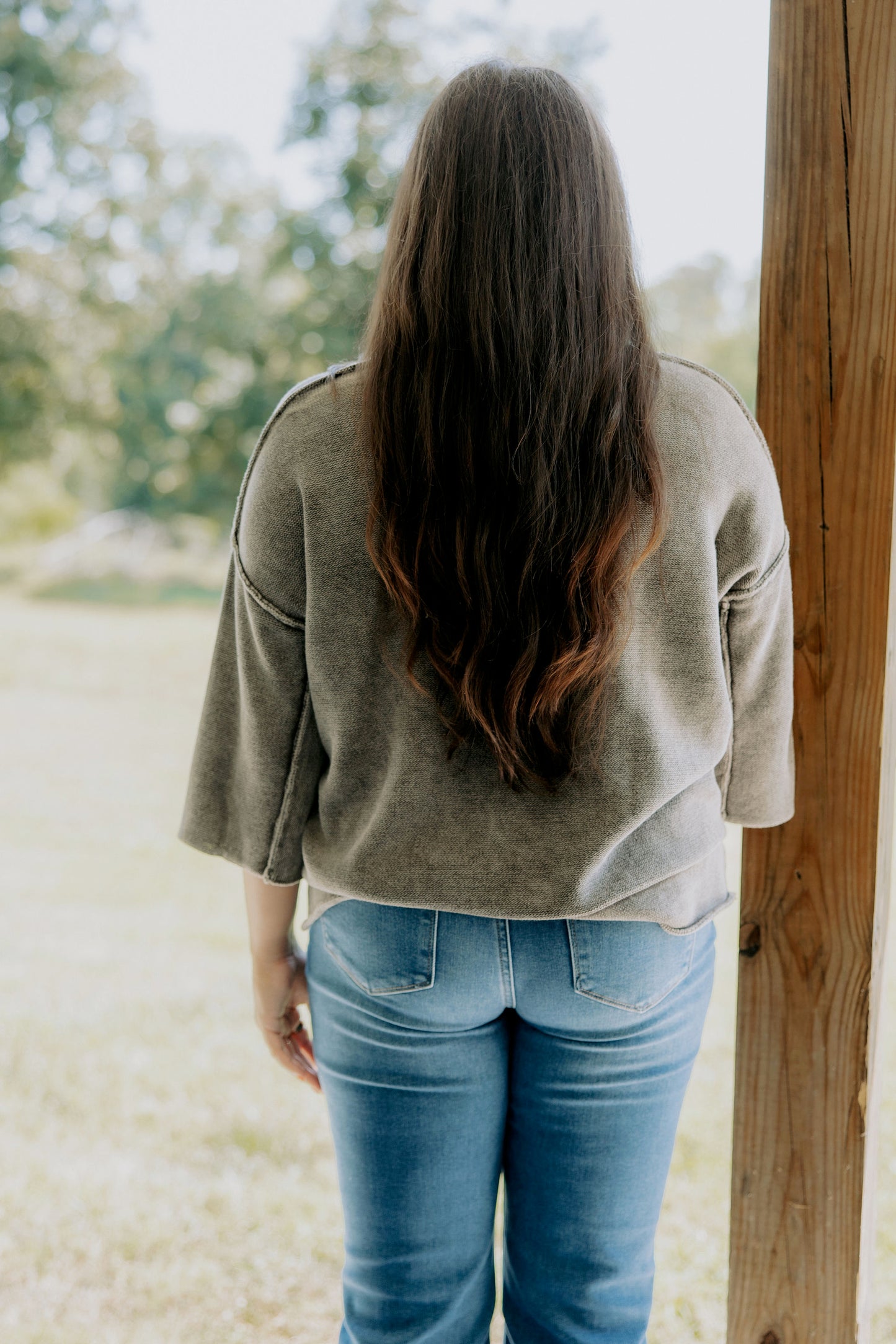 Mocha Charcoal Sweater Top