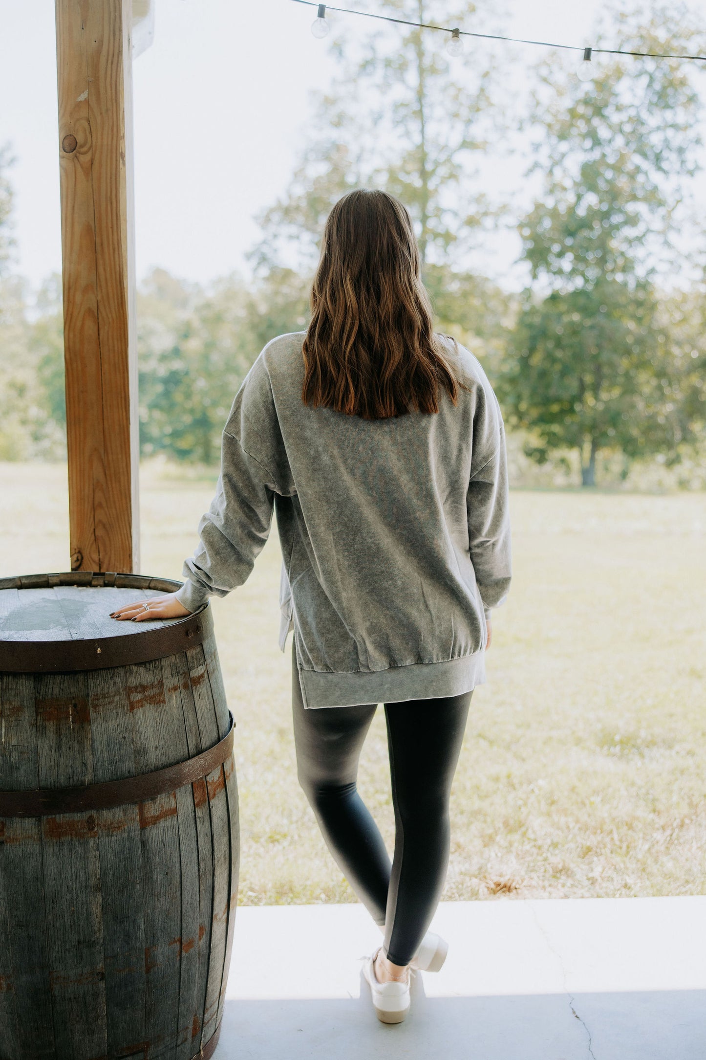 Black Washed Crewneck
