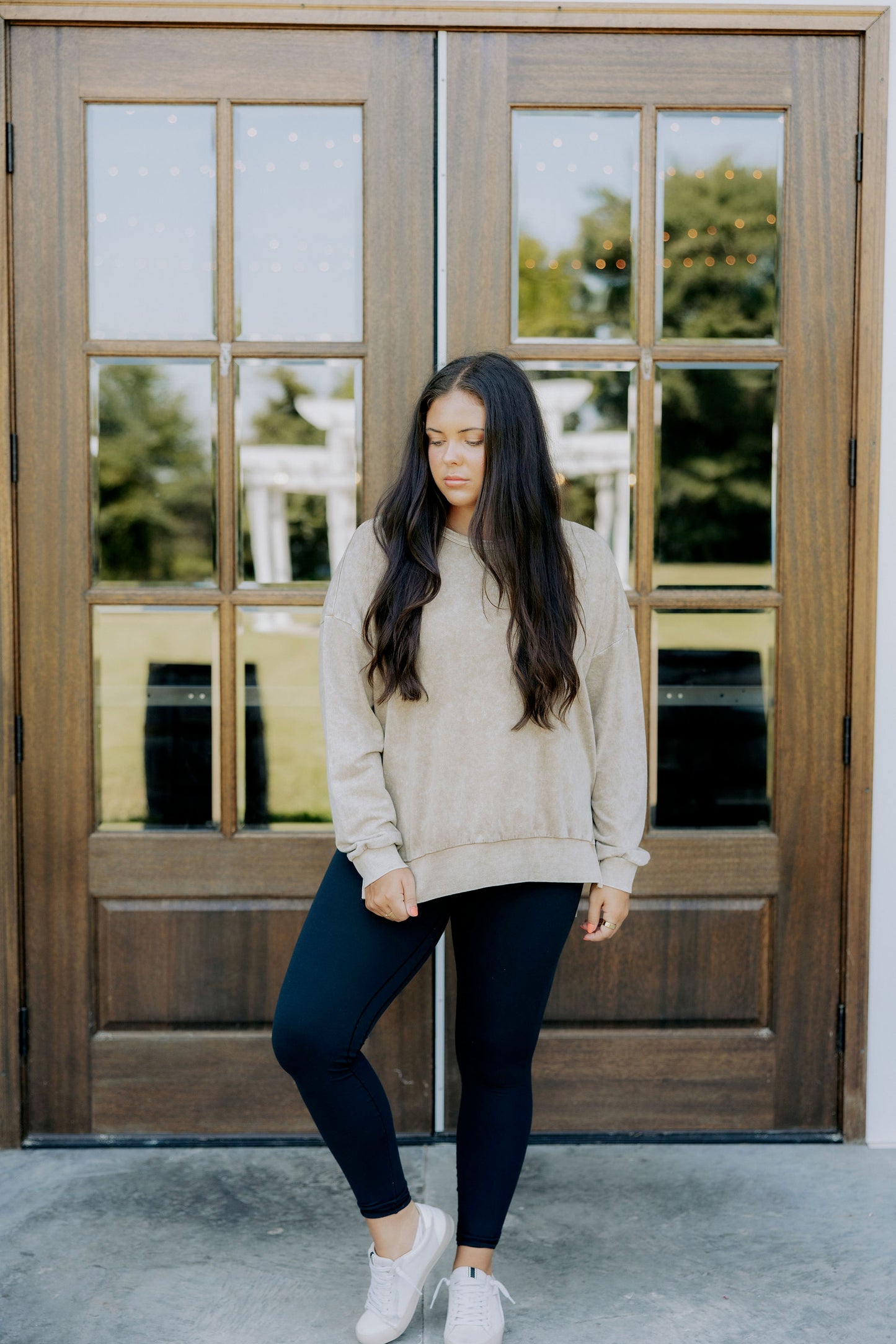Mocha Washed Crewneck