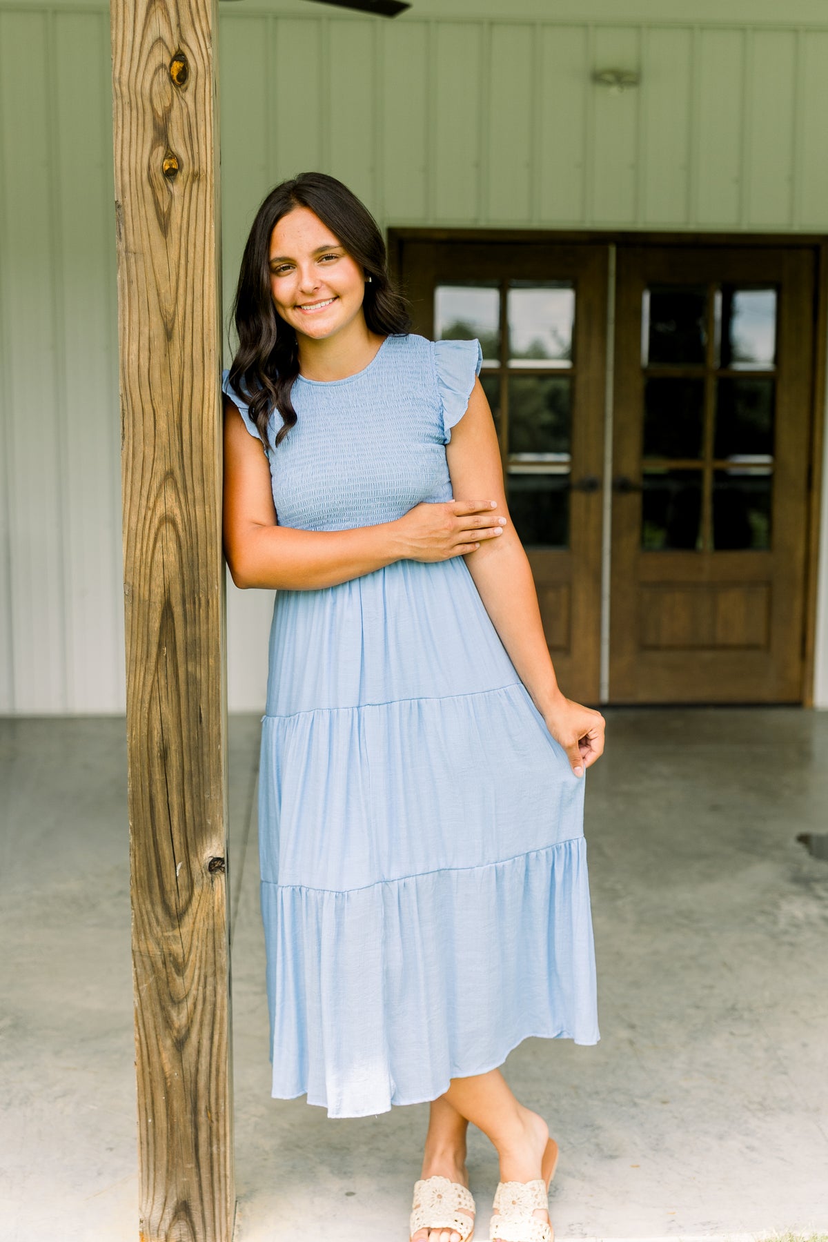 Baby Blue Smocked Dress