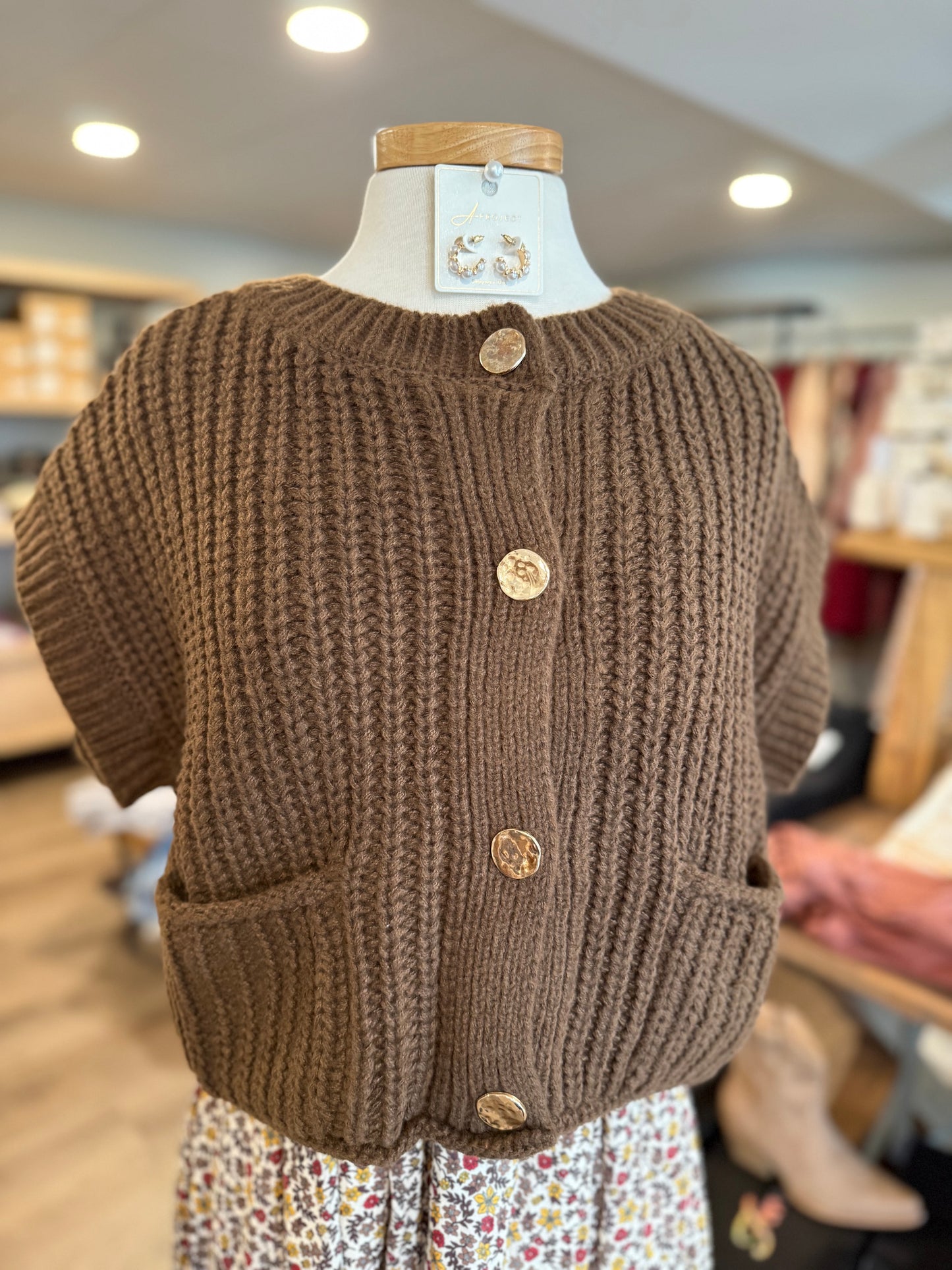 Brown Chunky Cardigan