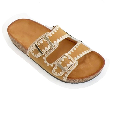 {In Stock} Tan Crochet Sandals