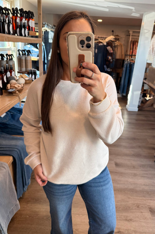 Cream Long Sleeve Cloud Knit